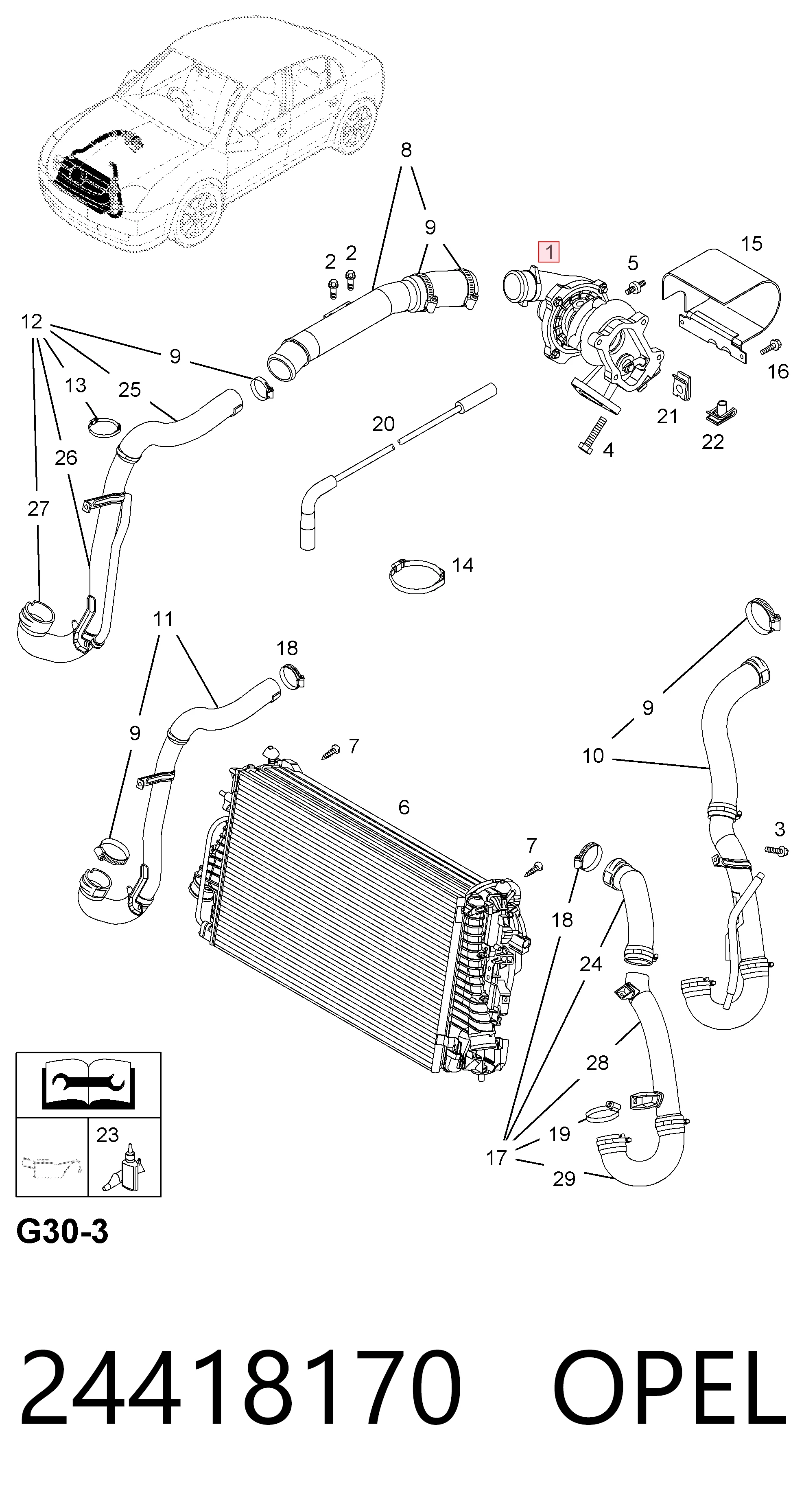 24418170 Opel Турбонаддув