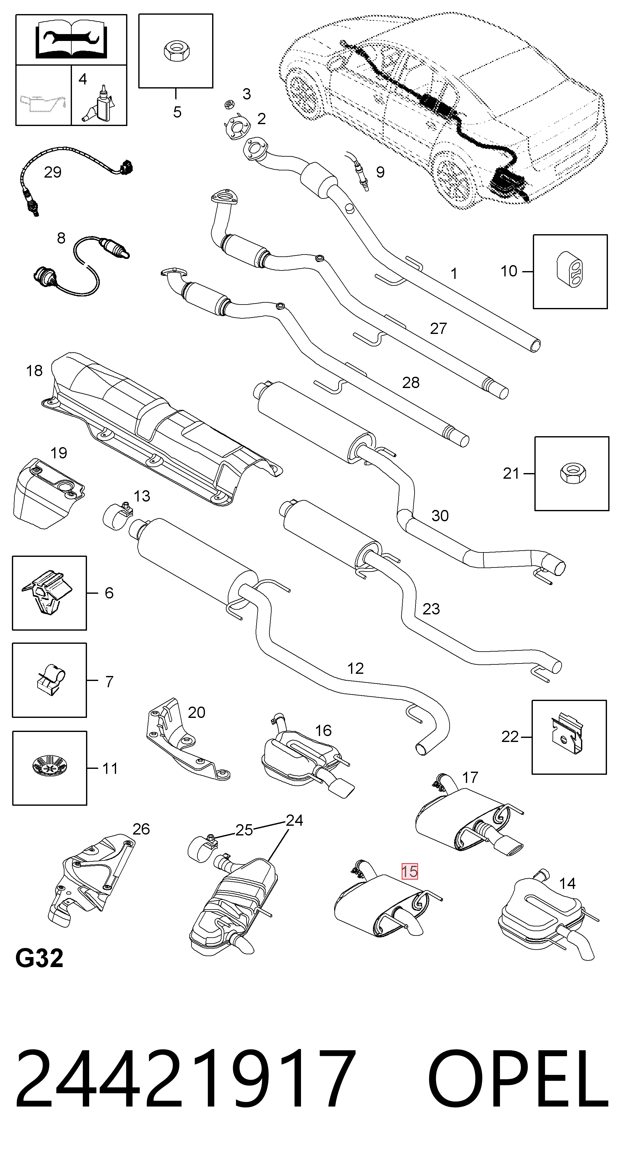 Вихлопна труба Peugeot/Citroen 24421917 ціна, від 92.79 USD