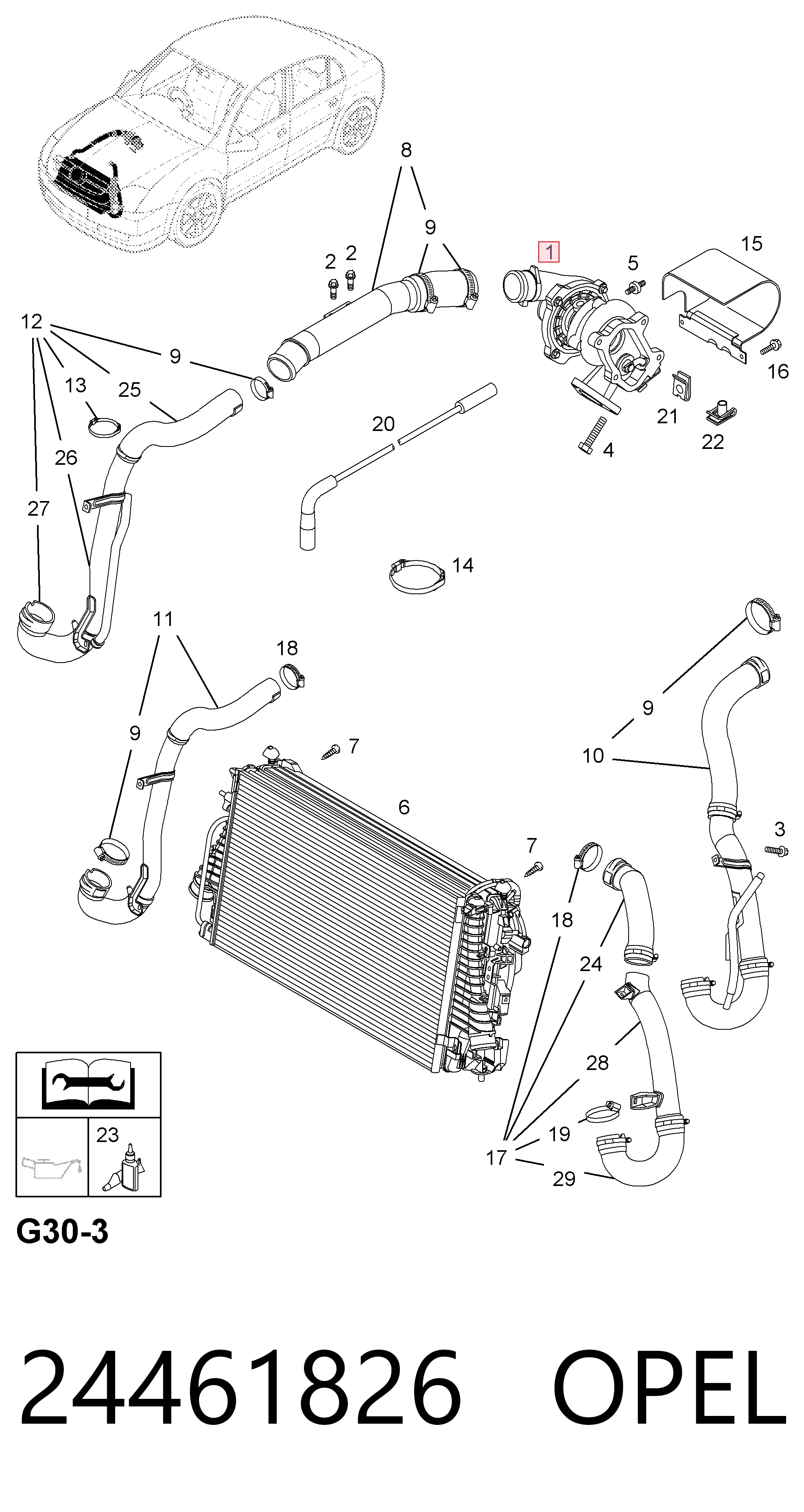 24461826 Opel Турбонаддув