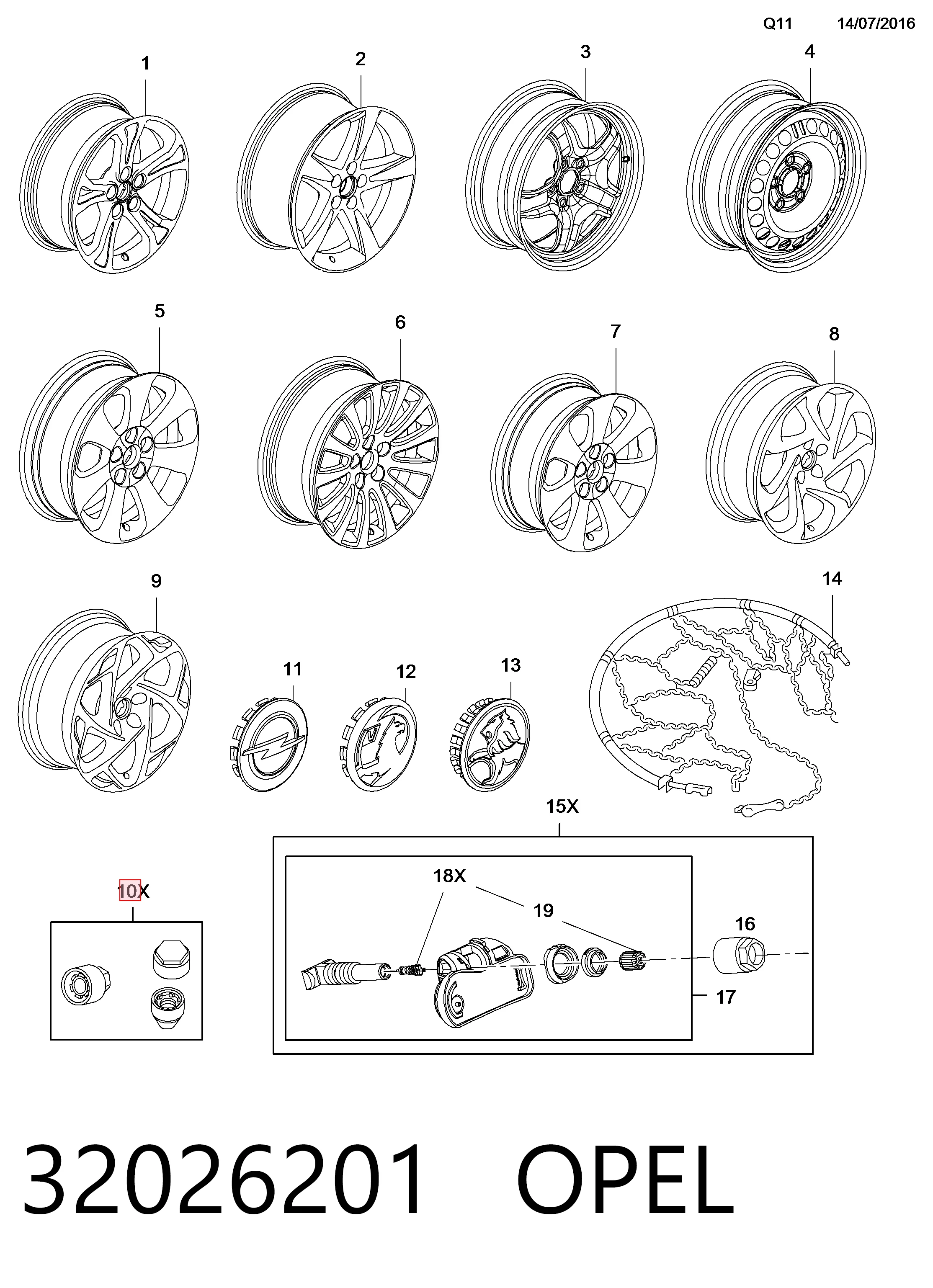 32026201 Peugeot/Citroen Болти до колеса