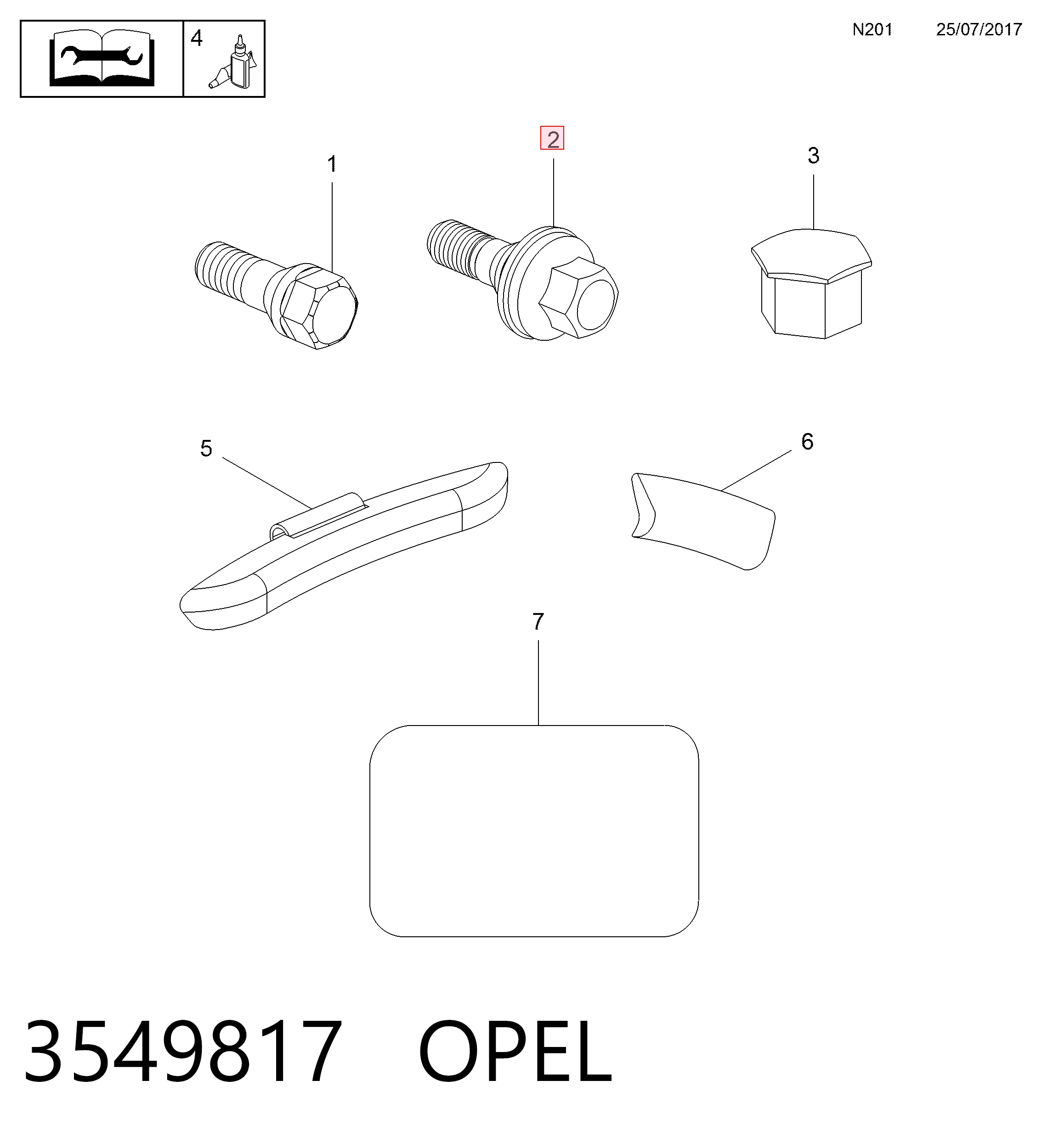 Колісний болт 9644576680 Fiat/Alfa/Lancia