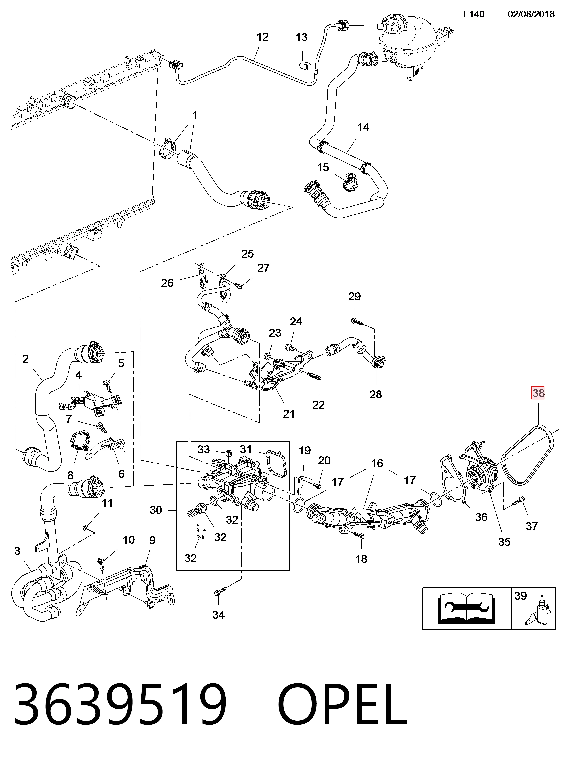 Ремінь кондиціонера General Motors 1654515780