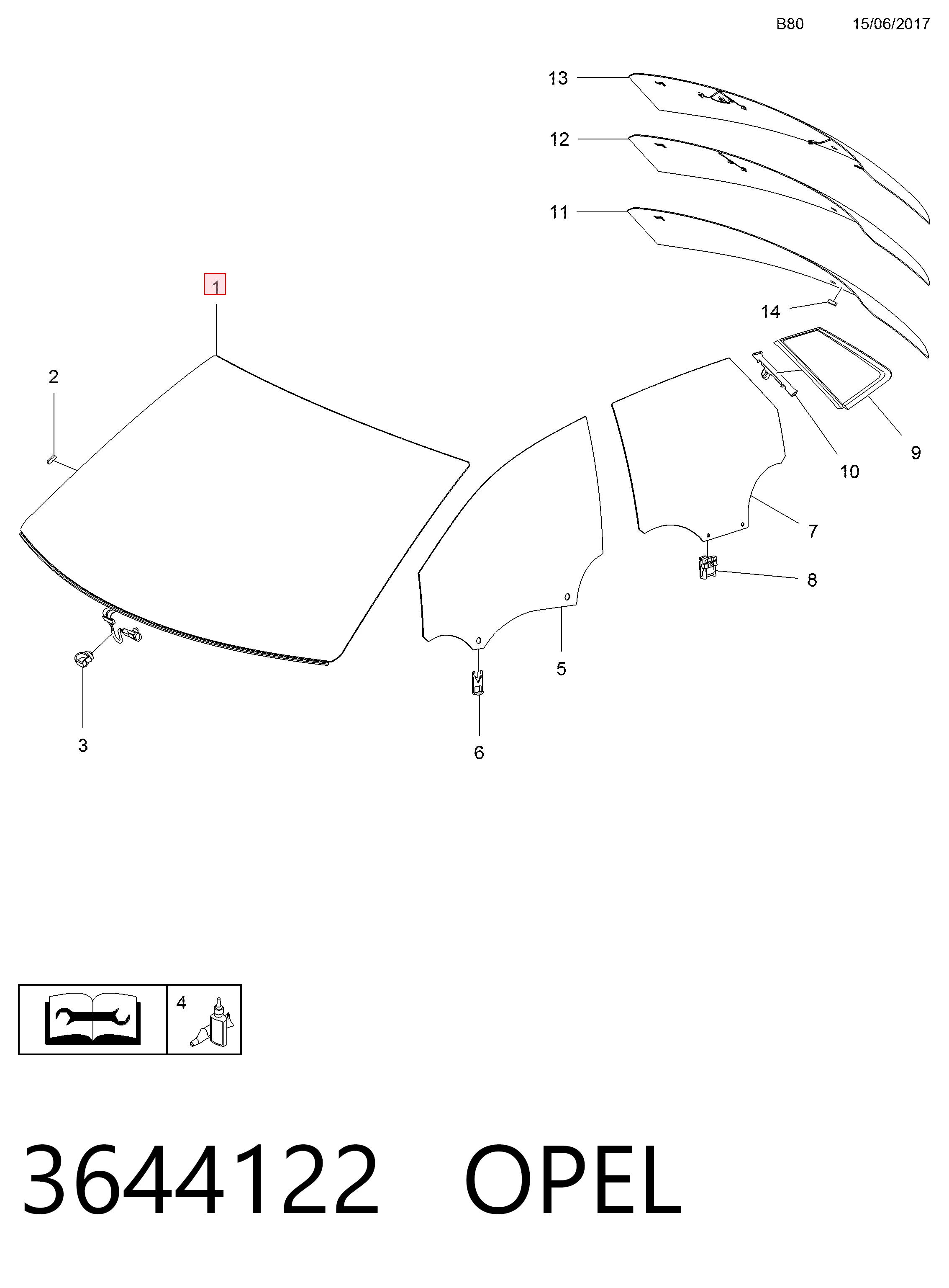 ST506736 Pilkington Автомобільне скло