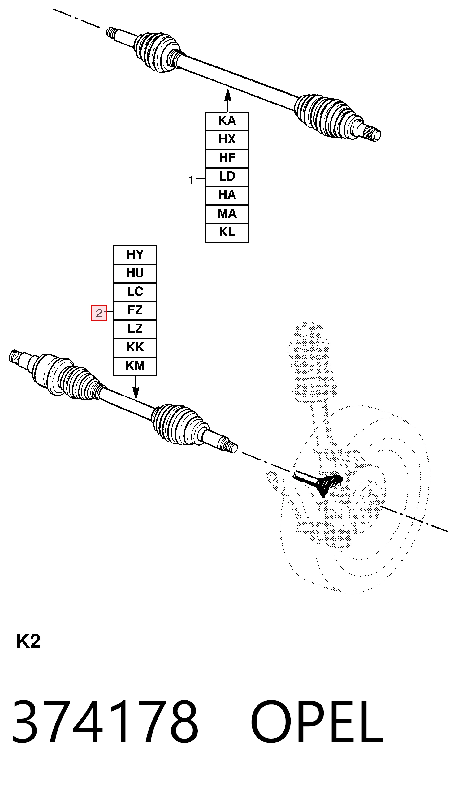Вісь передня Polcar T58219A1 ціна, від 124.32 USD