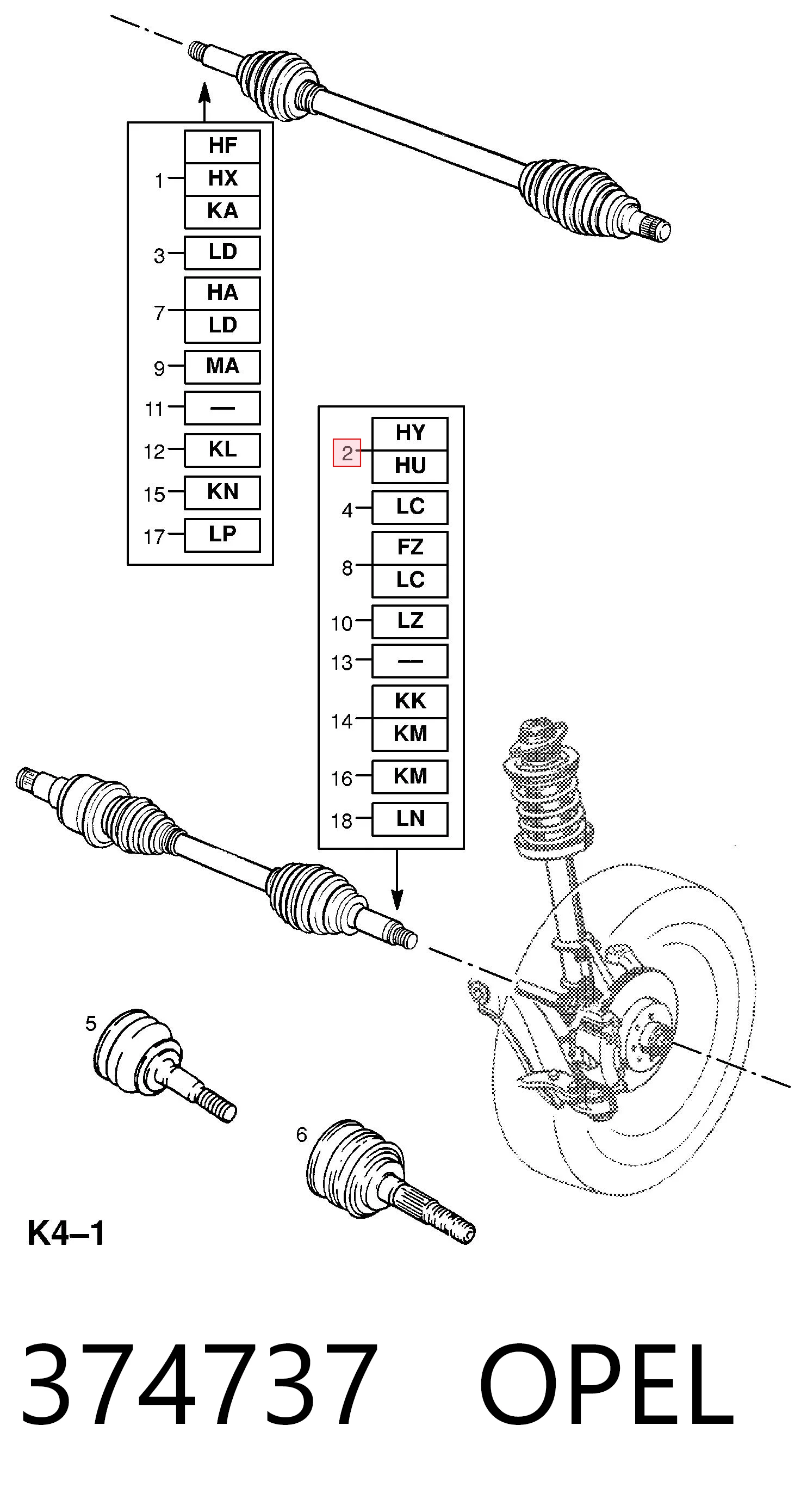 Привід лівий на Opel Astra F 51, 52, F35, M35