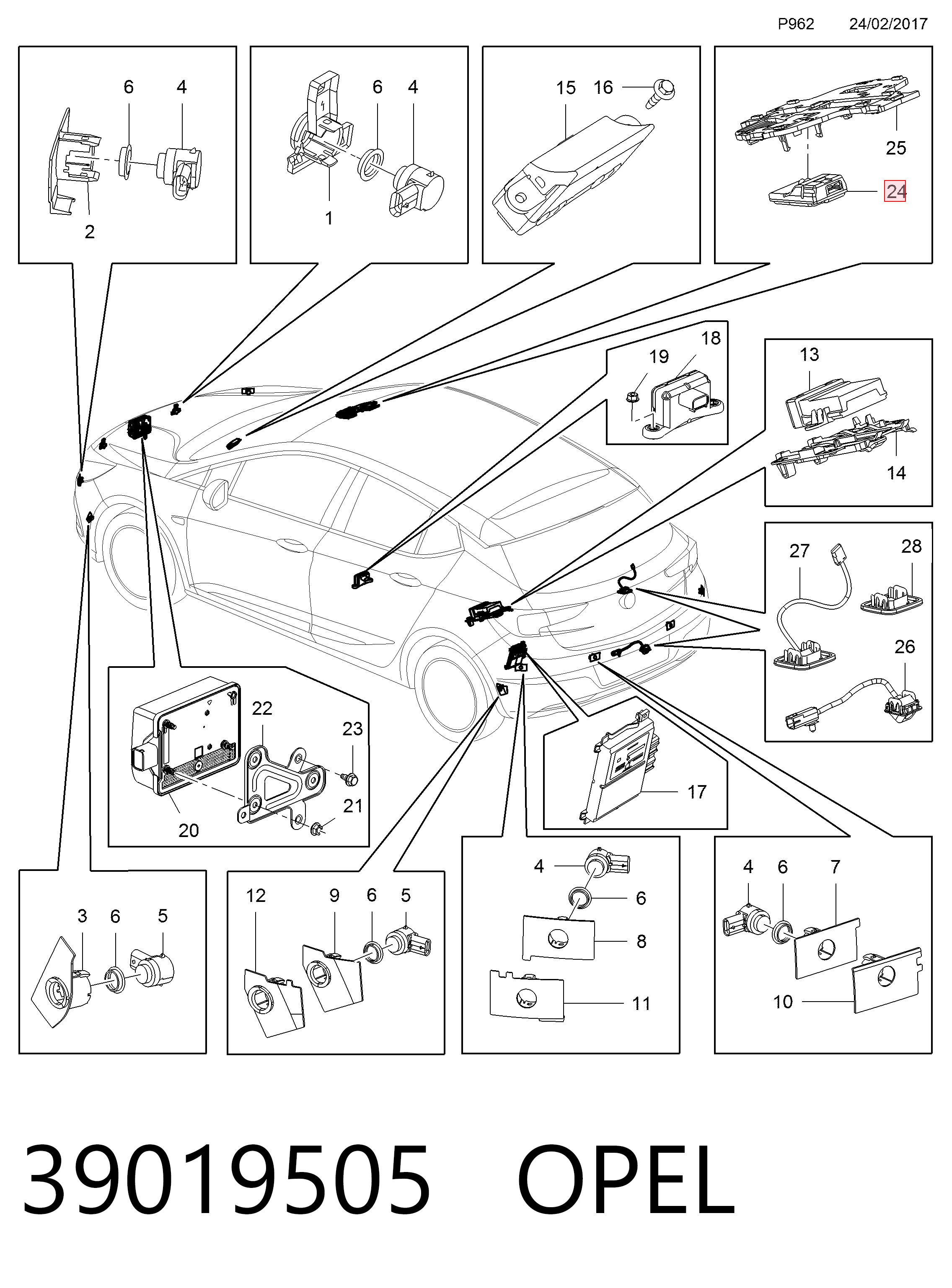 84446363 General Motors Камера заднього виду