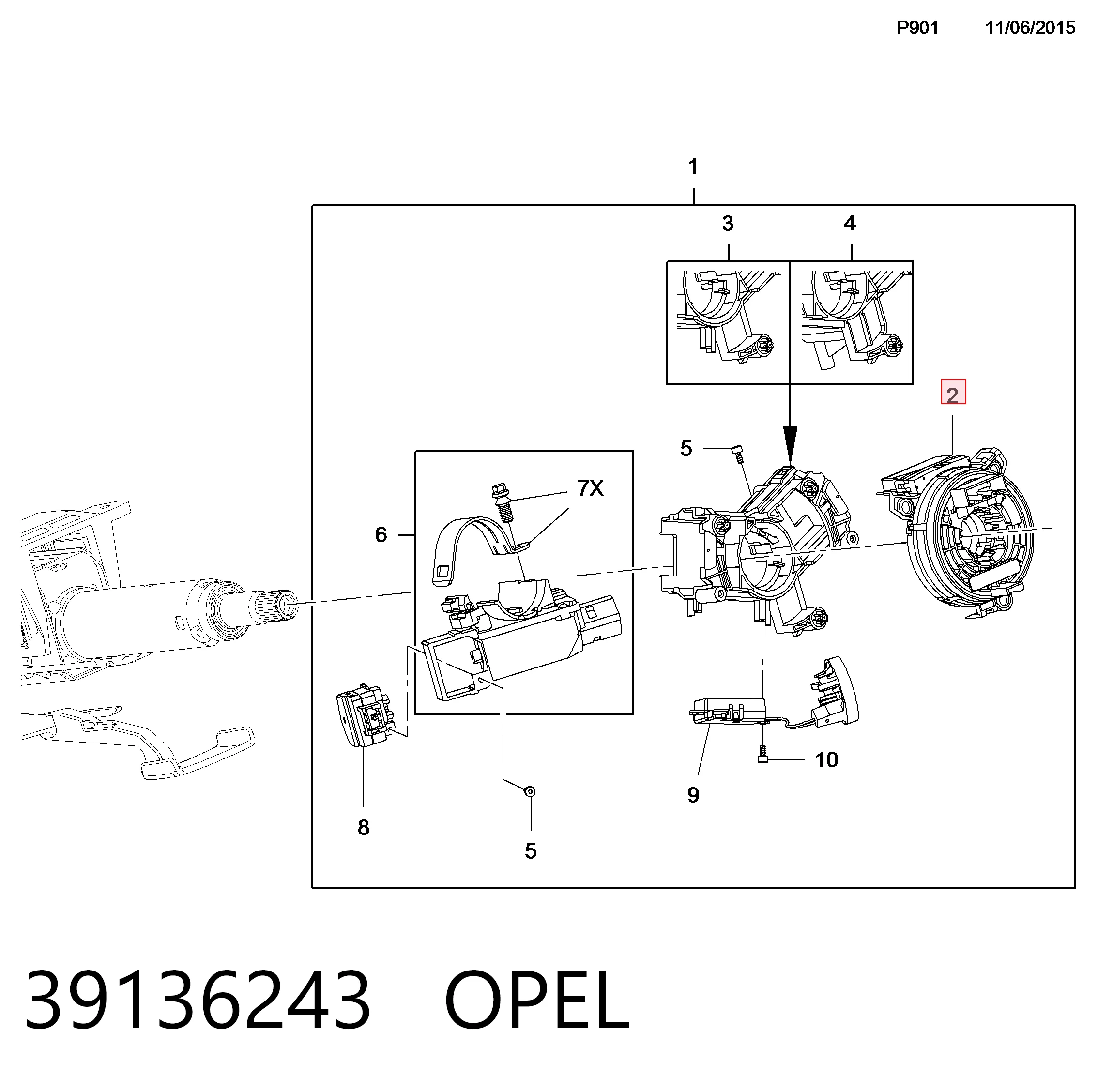 39017556 Peugeot/Citroen Шлейф Airbag