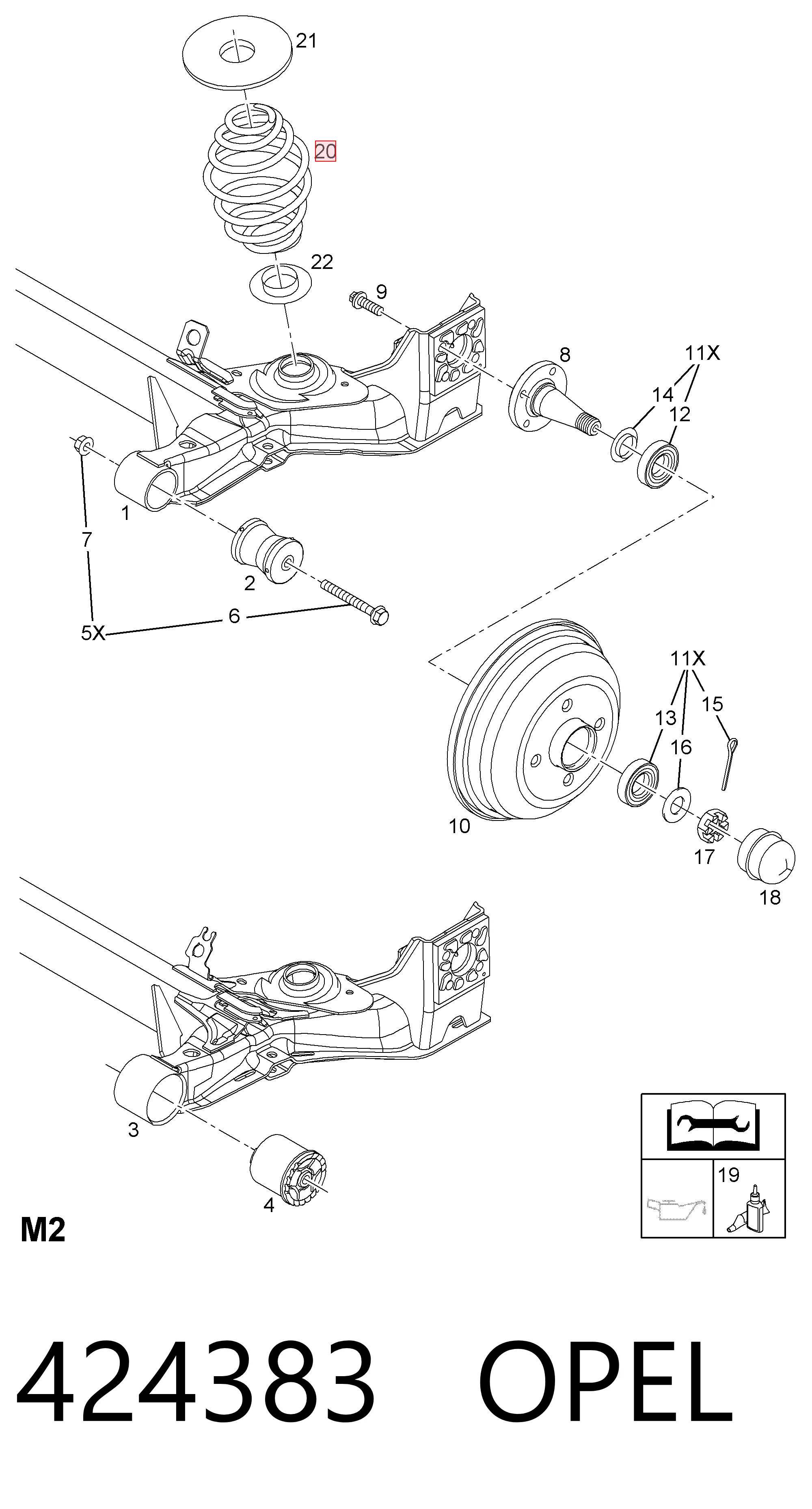 Задні пружини 90511530 Peugeot/Citroen