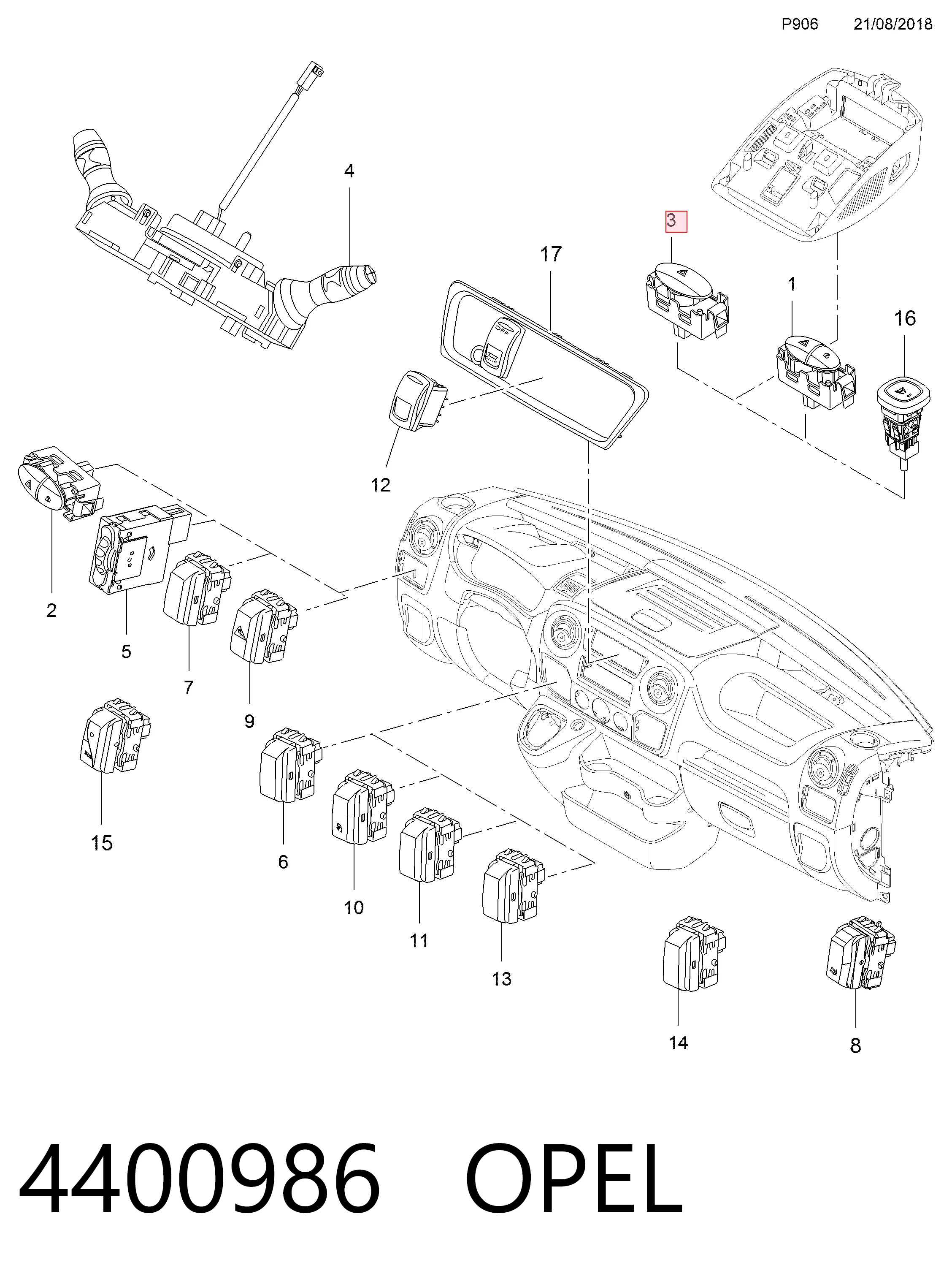 Кнопка аварійної сигналізації Kemp 77641233