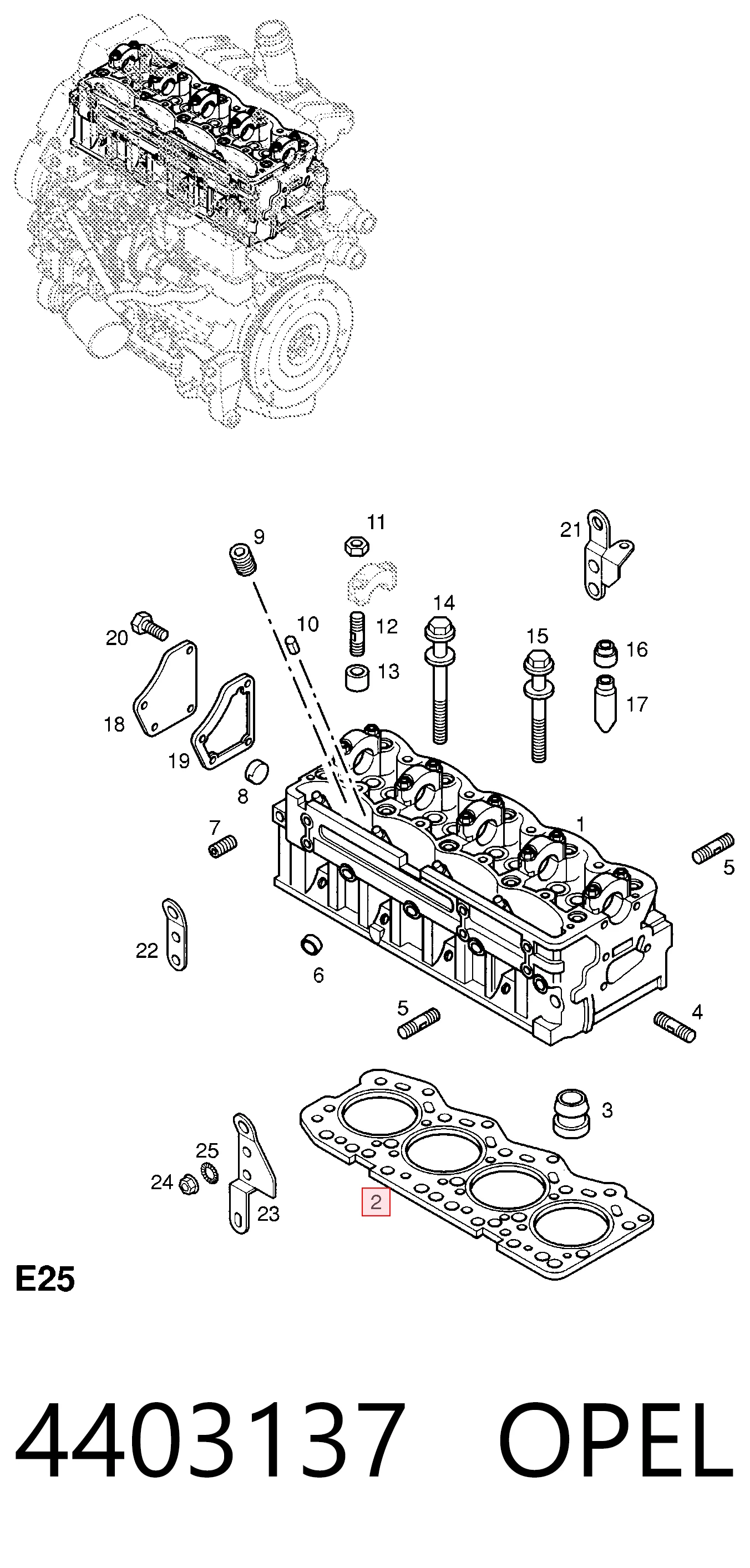 Прокладка ГБЦ 98498291 Iveco