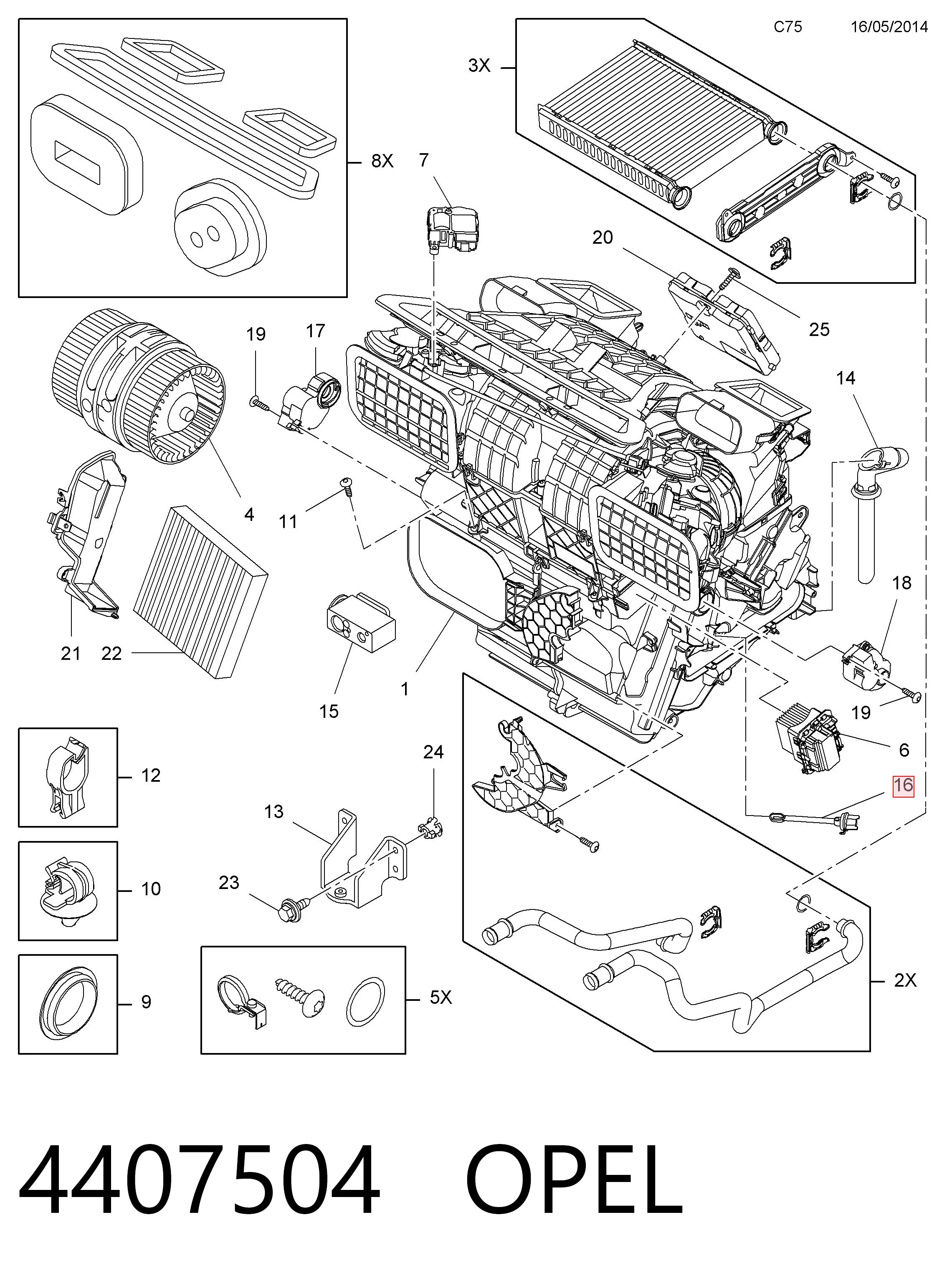 Датчик температури повітря в салоні Opel 95517555 ціна, від 28.12 USD