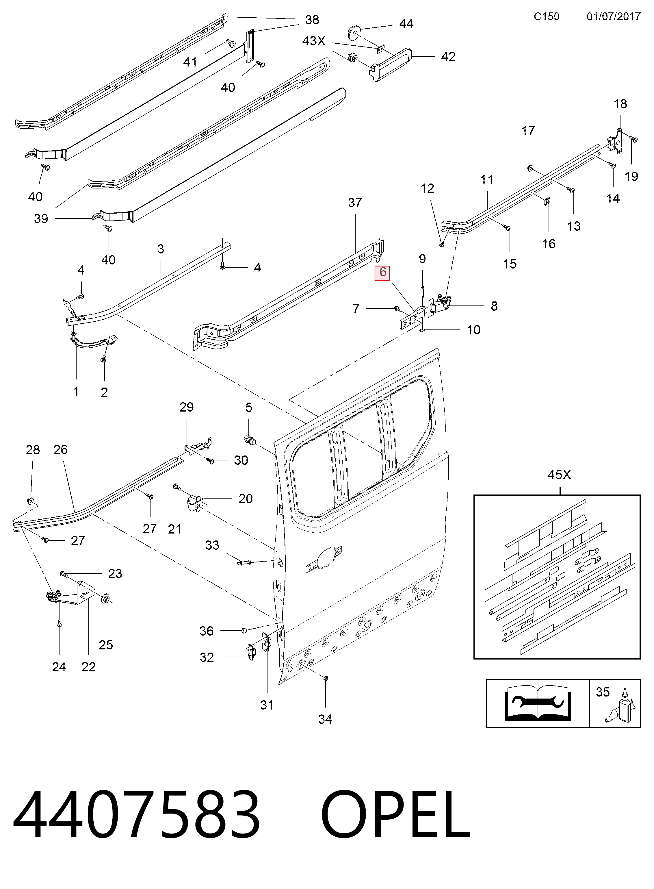 Купити 777645238R Nissan/Infiniti Ролик двері бічної/зсувної, правий центральний