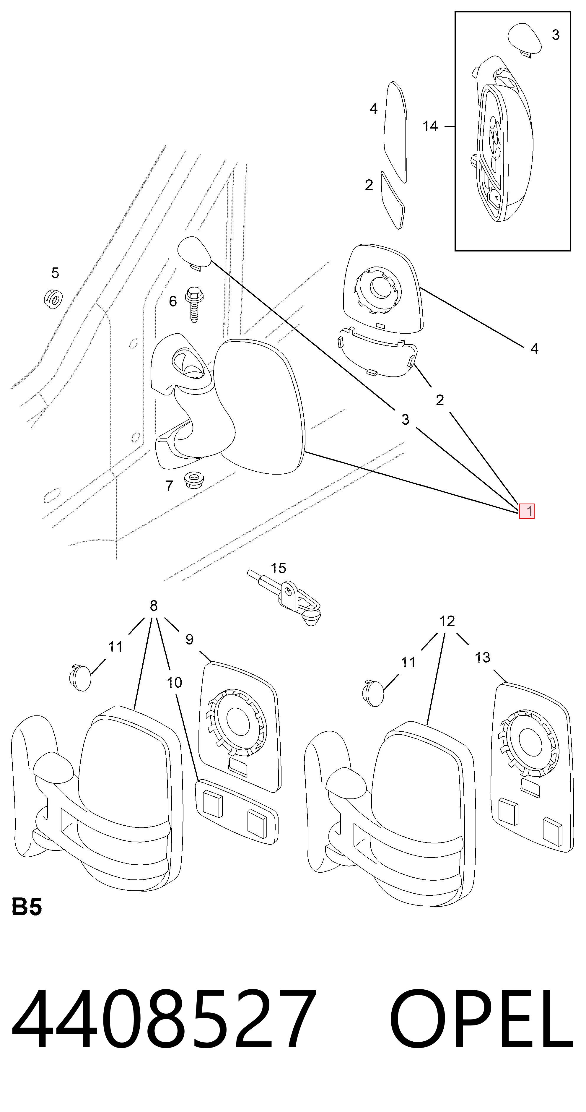 91160047 Renault (RVI) Праве дзеркало заднього виду