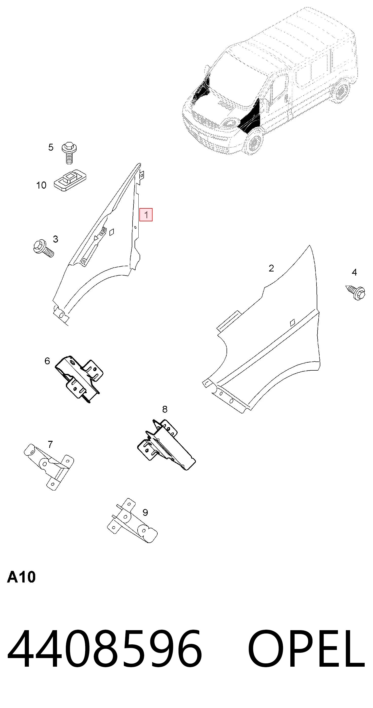 Крило переднє праве Peugeot/Citroen 93188421 ціна, від 37.69 USD