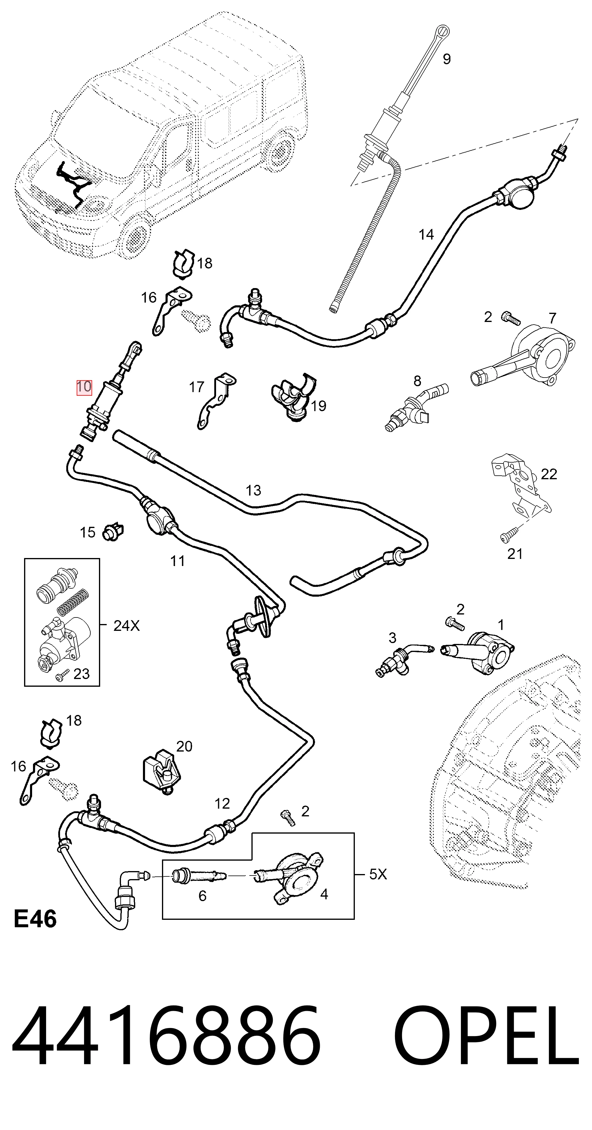 Головний циліндр зчеплення 8200031240 Renault (RVI)