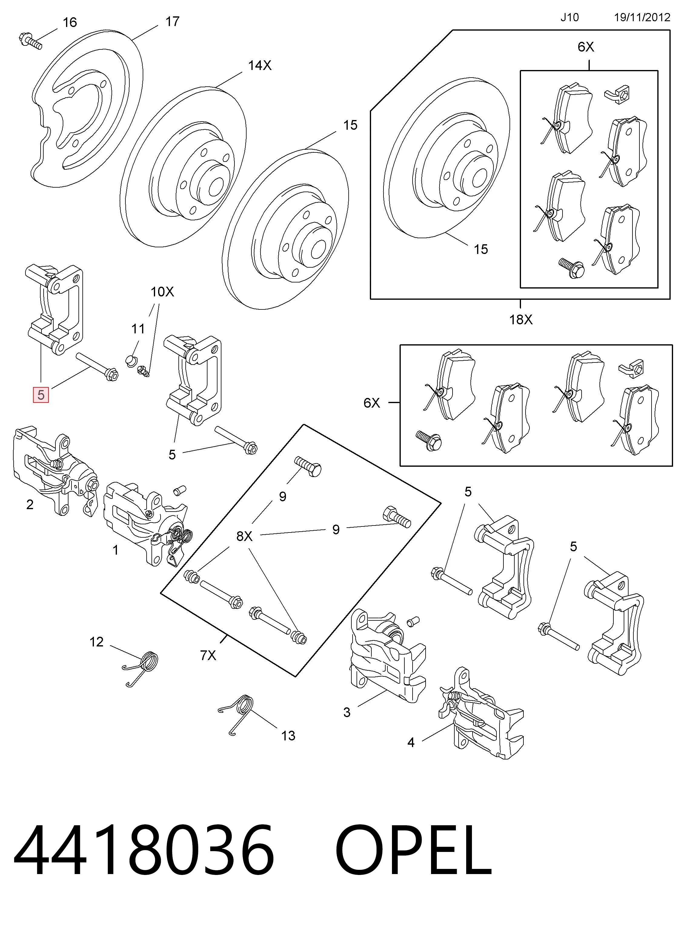 Скоба супорту заднього 6000617826 Fiat/Alfa/Lancia