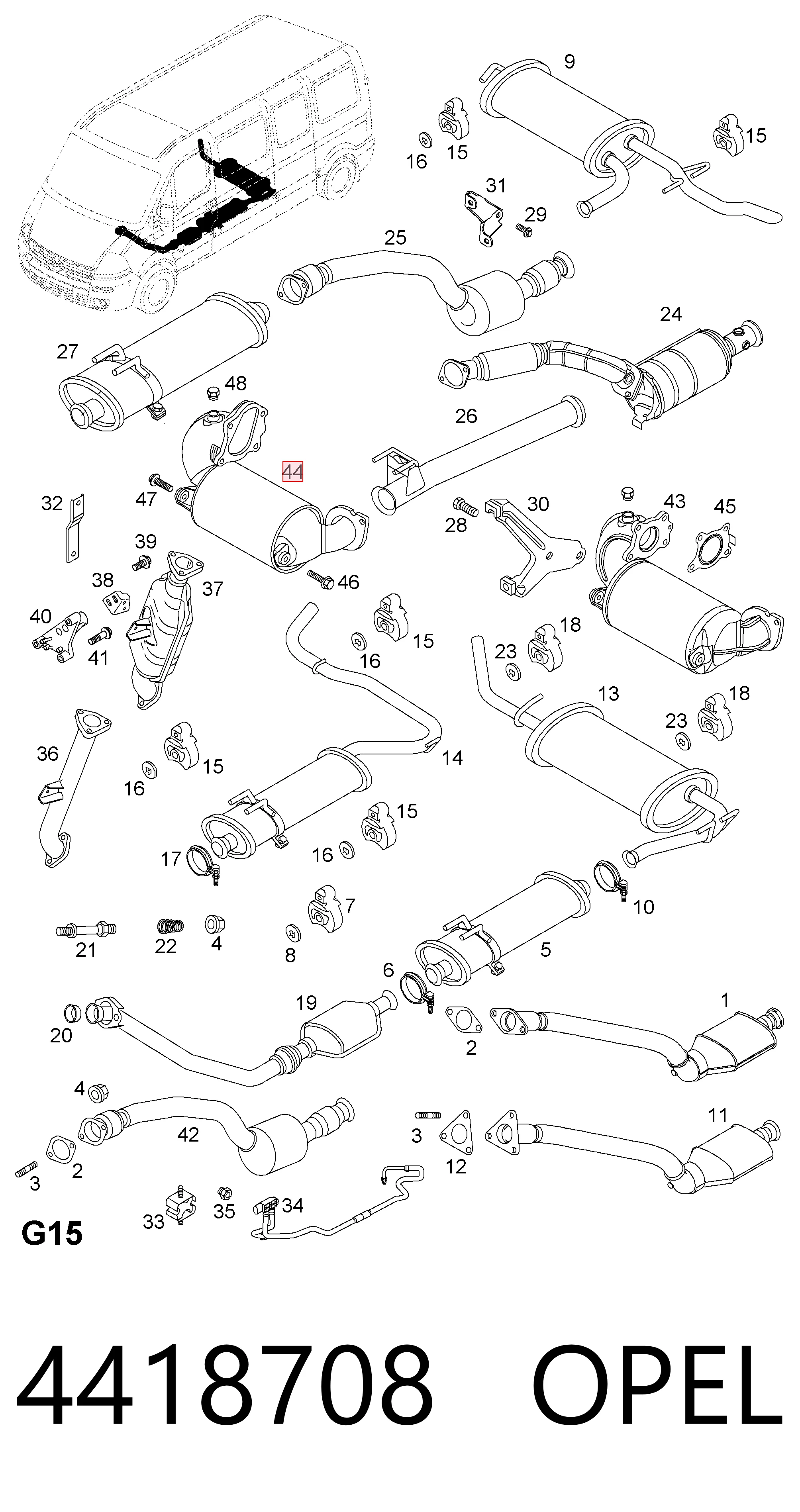 93195625 Peugeot/Citroen Каталітичний нейтралізатор відпрацьованих газів