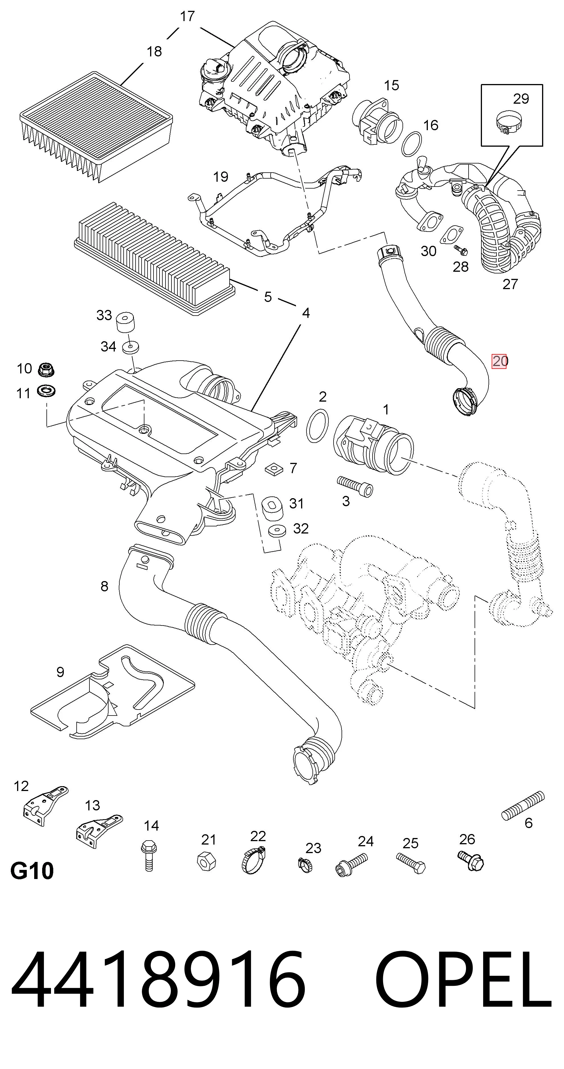 Купити 93861963 Renault (RVI) Патрубок повітряний, вхід повітряного фільтра