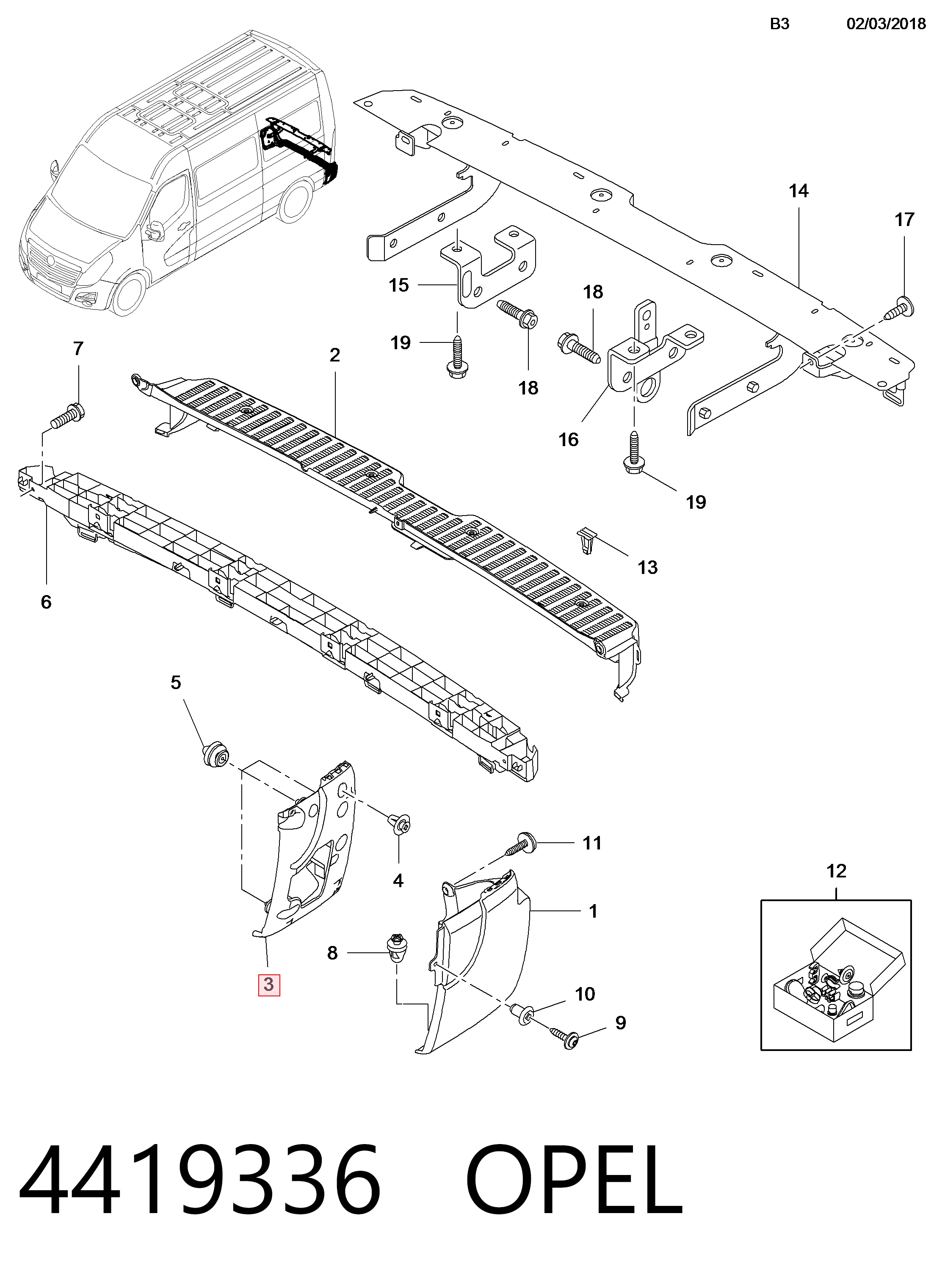 Кронштейн бампера заднього, правий General Motors 93197365 ціна, від 34.60 USD
