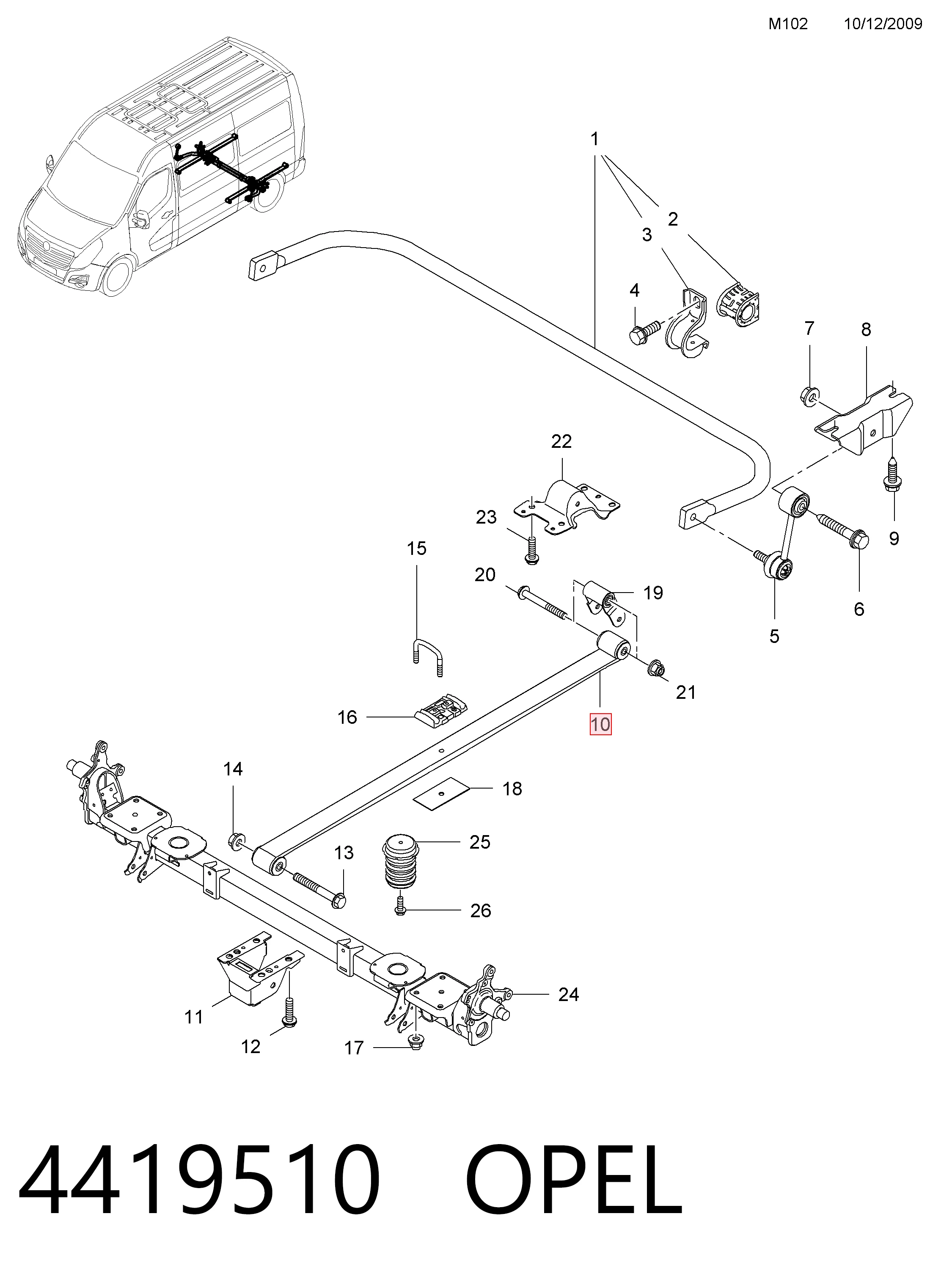 Ресори додаткові Opel Movano B фургон (X62) (2010 - 2026) ціна, від 75.00 USD