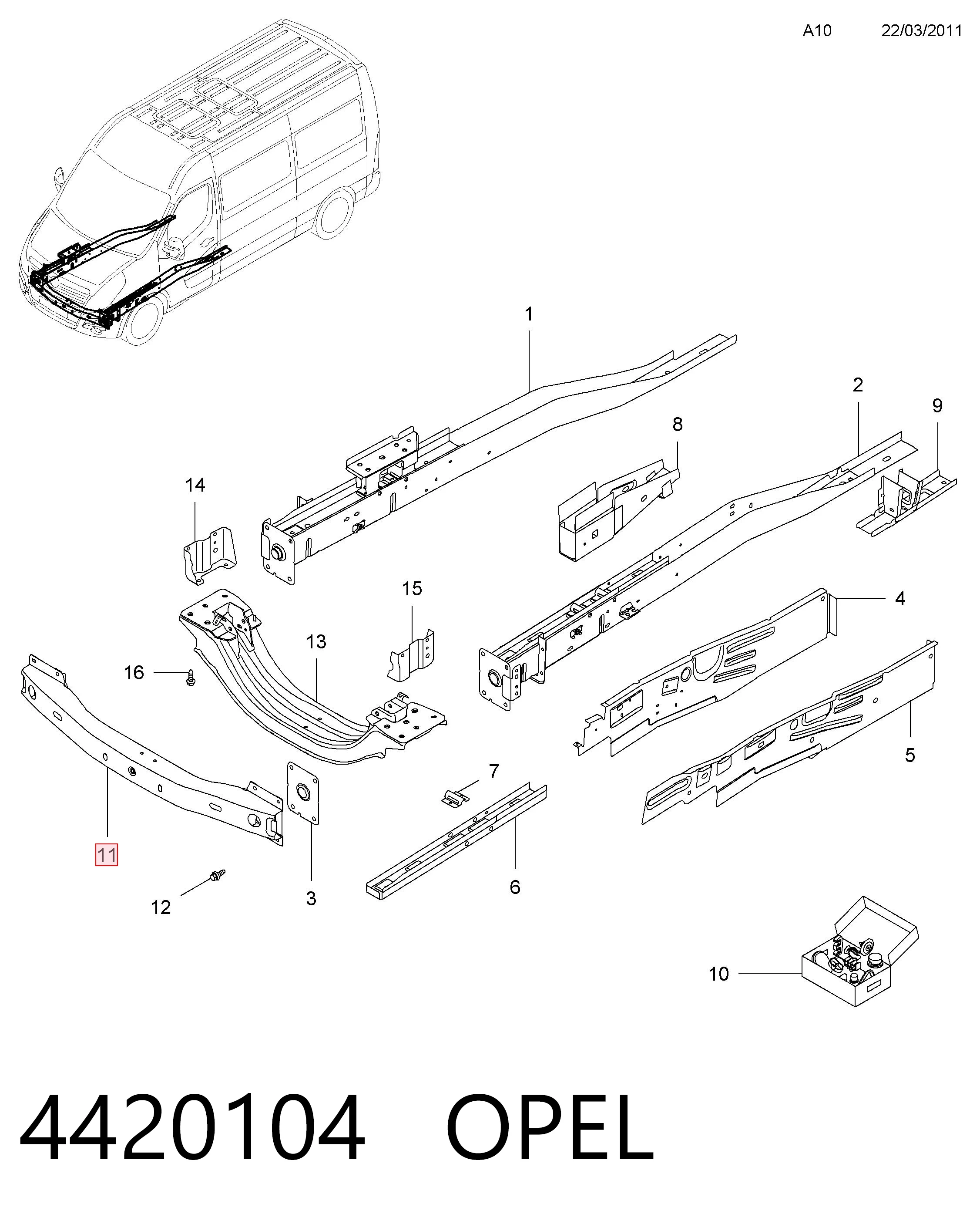 Купити 95527948 Peugeot/Citroen Буфер бампера переднього