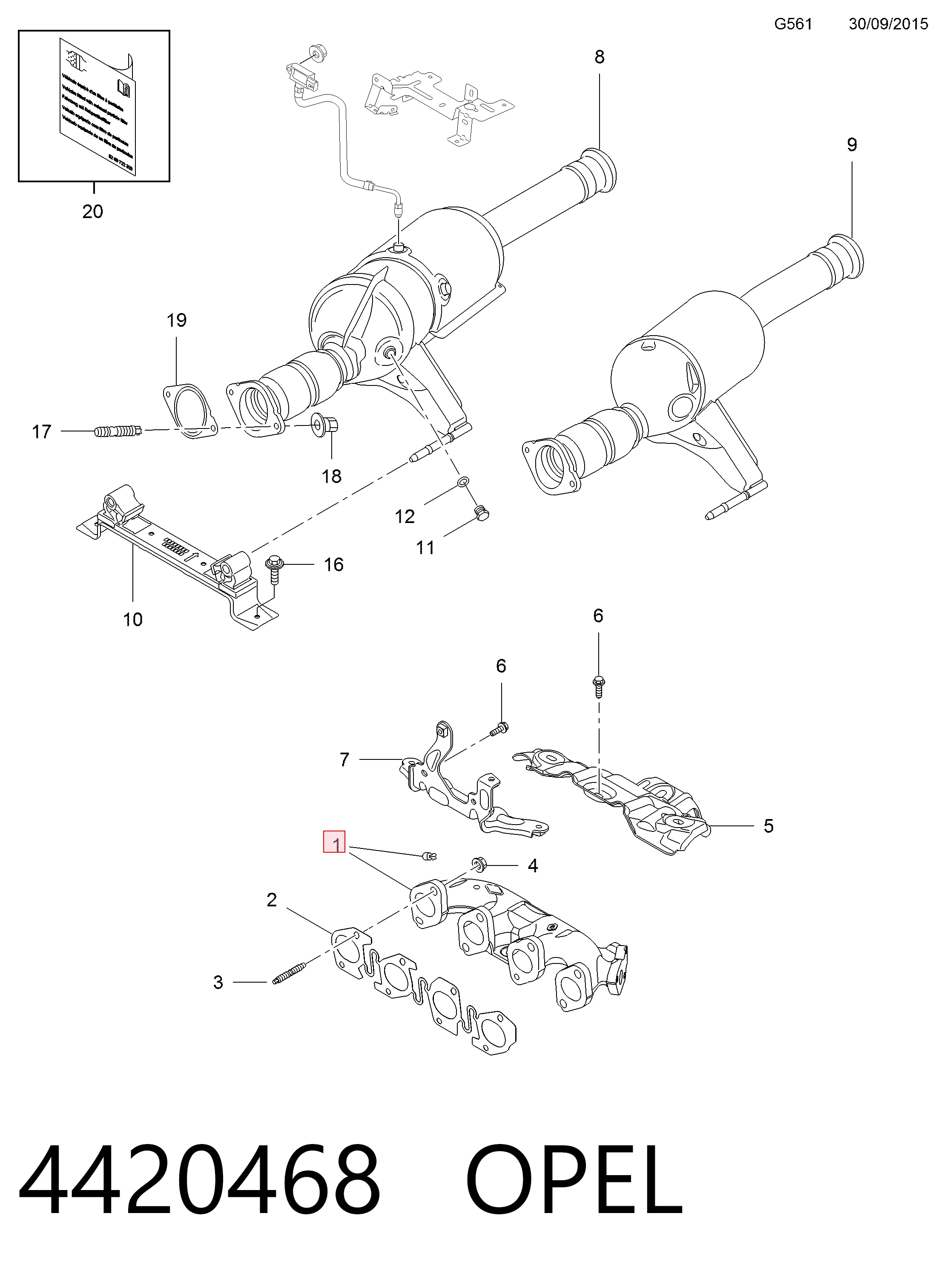  Випускний колектор Opel Movano 