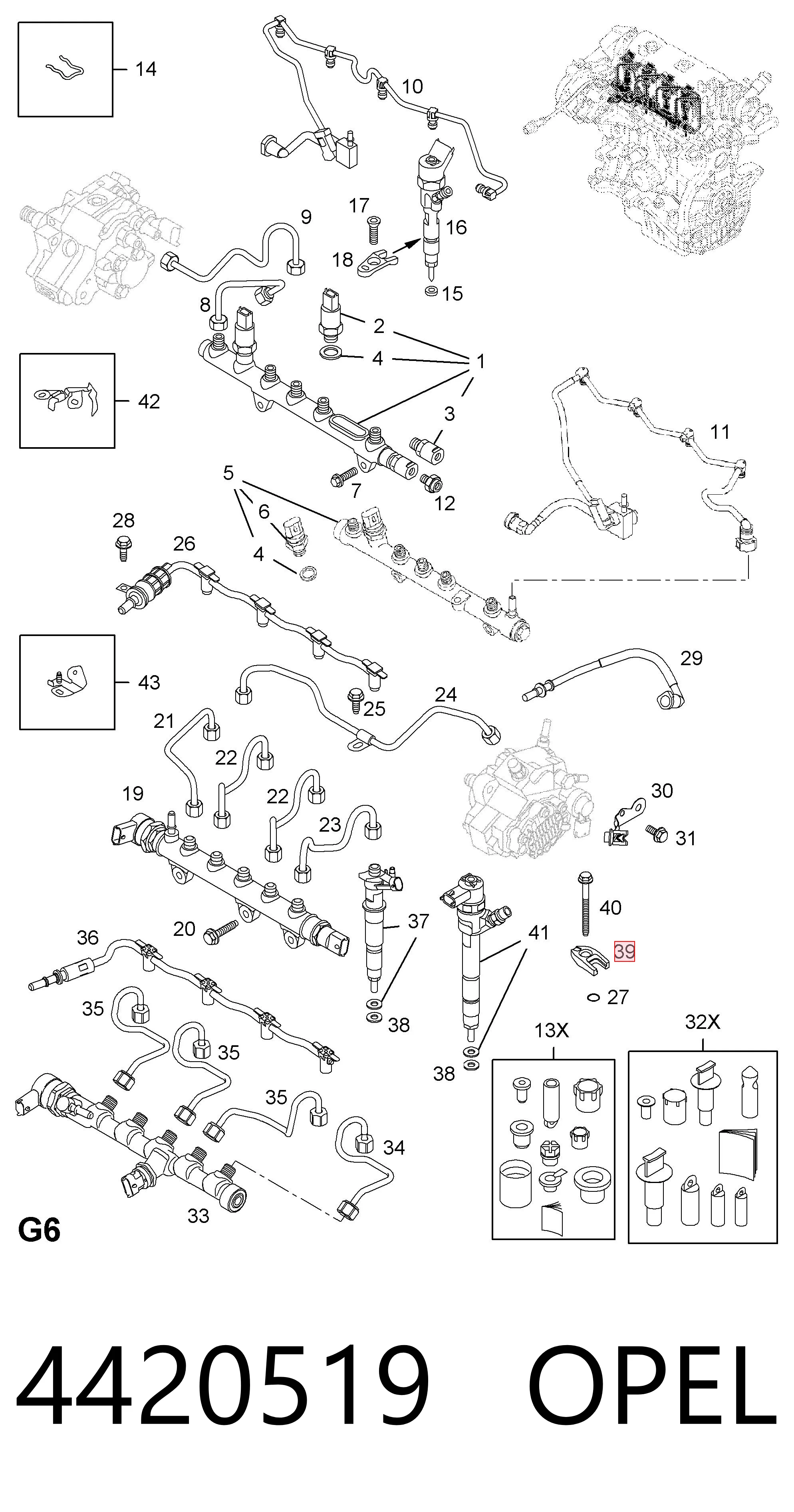 93168213 Opel Тримач форсунки дизельної