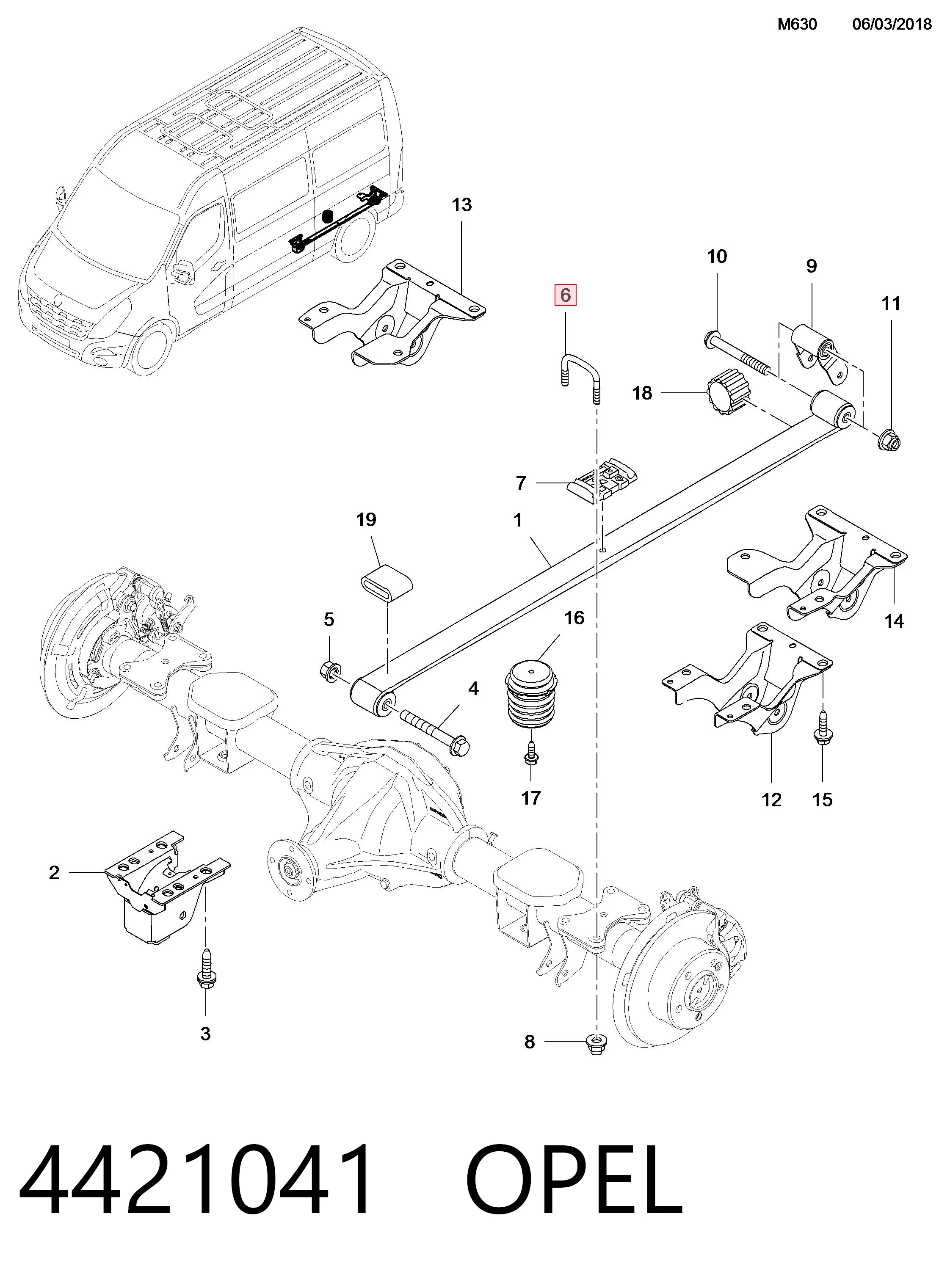 Стремянка ресори (TRUCK) Opel 93168811 ціна, від 9.31 USD