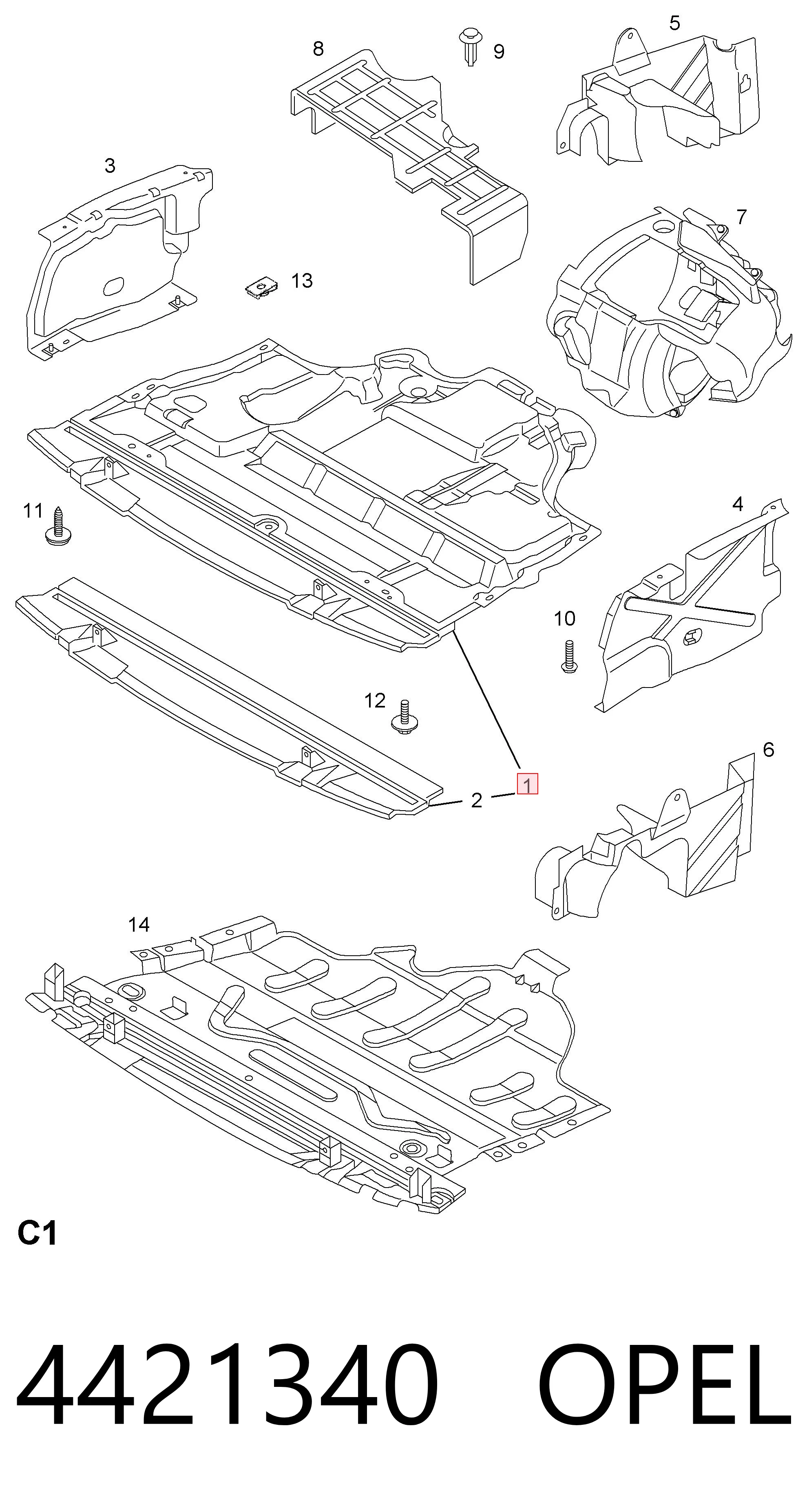 Захист моторного відсіку Magneti Marelli CVR98421 ціна, від 44.35 USD