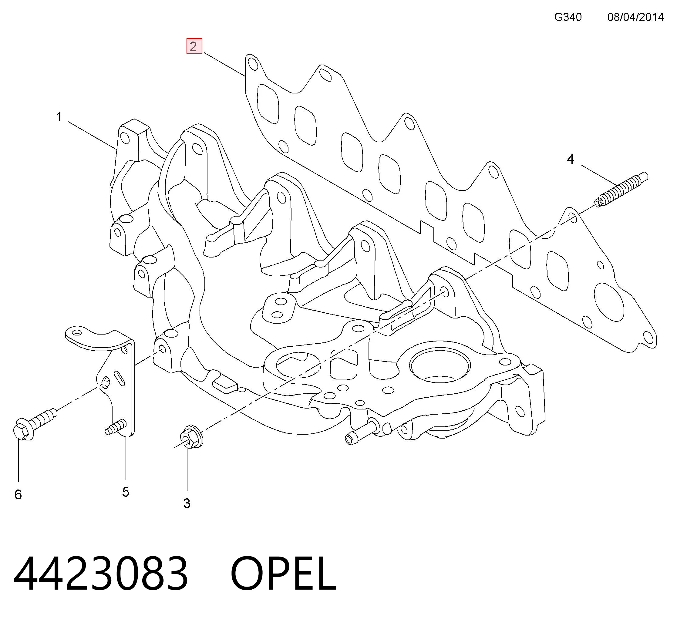 Прокладка впускного колектора Peugeot/Citroen 95517894 ціна, від 16.29 USD