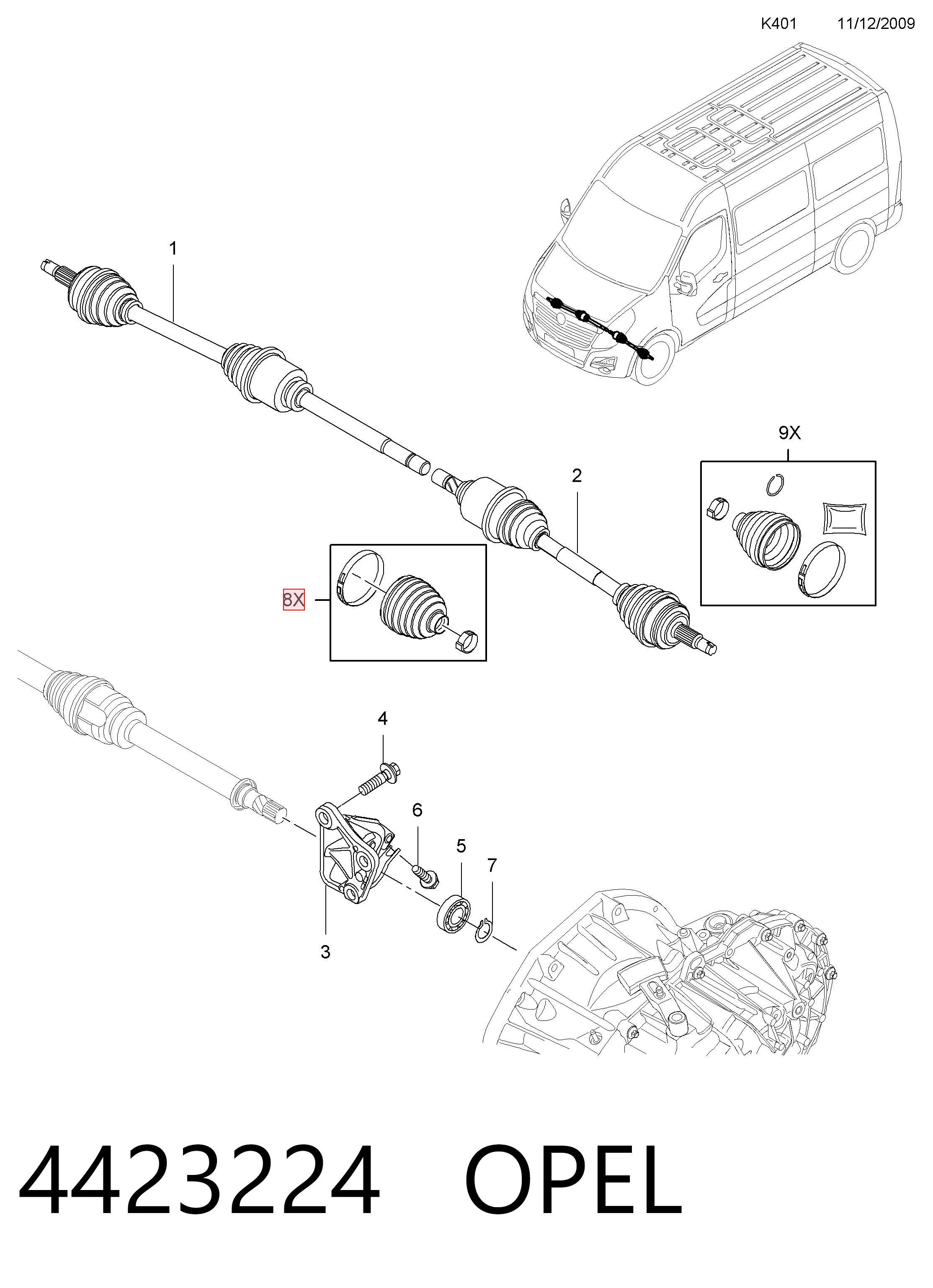 Купити Пильник ШРУСа внутрішній Renault Master III FV
