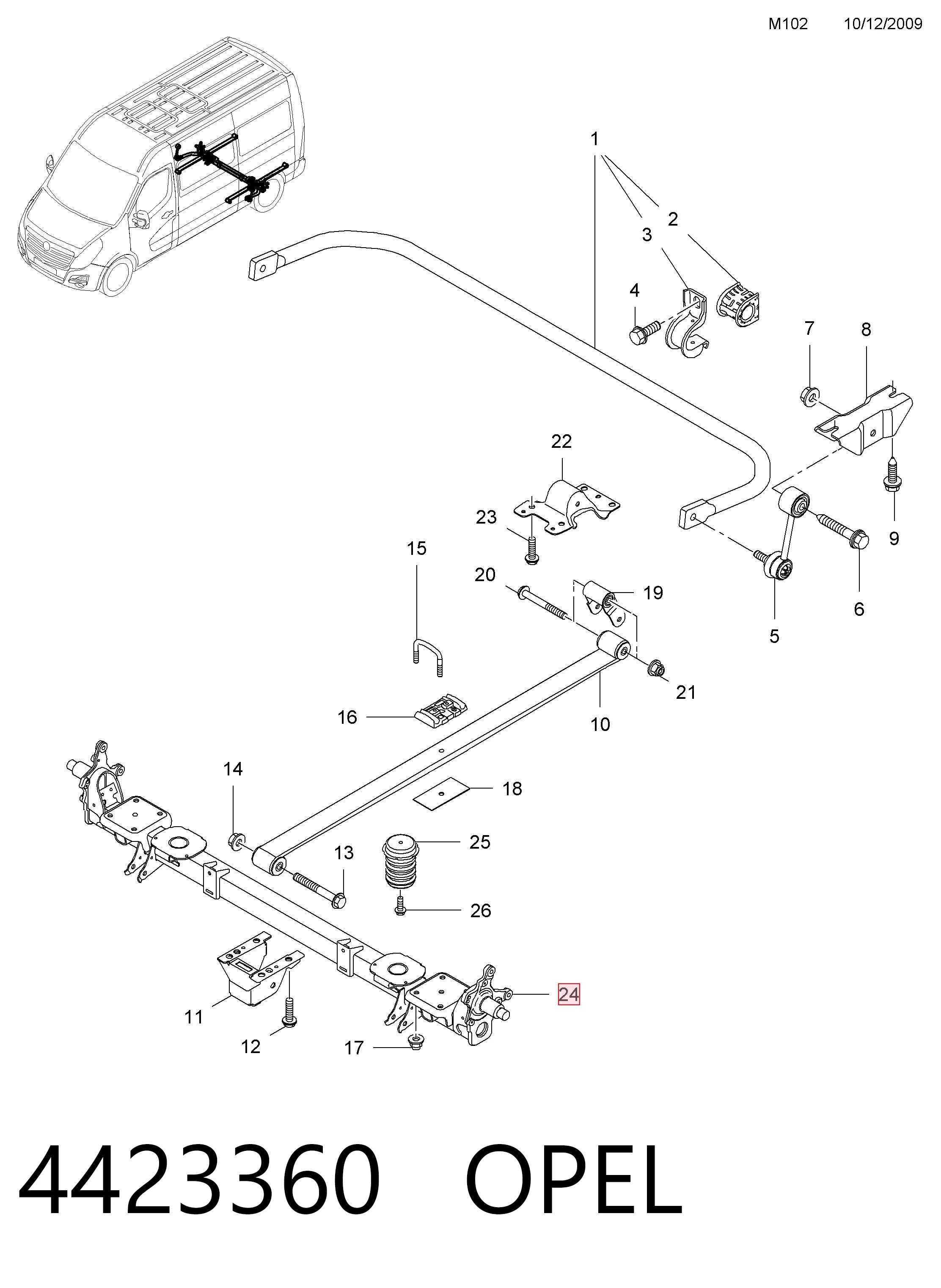 95518546 Opel Підвіска задня