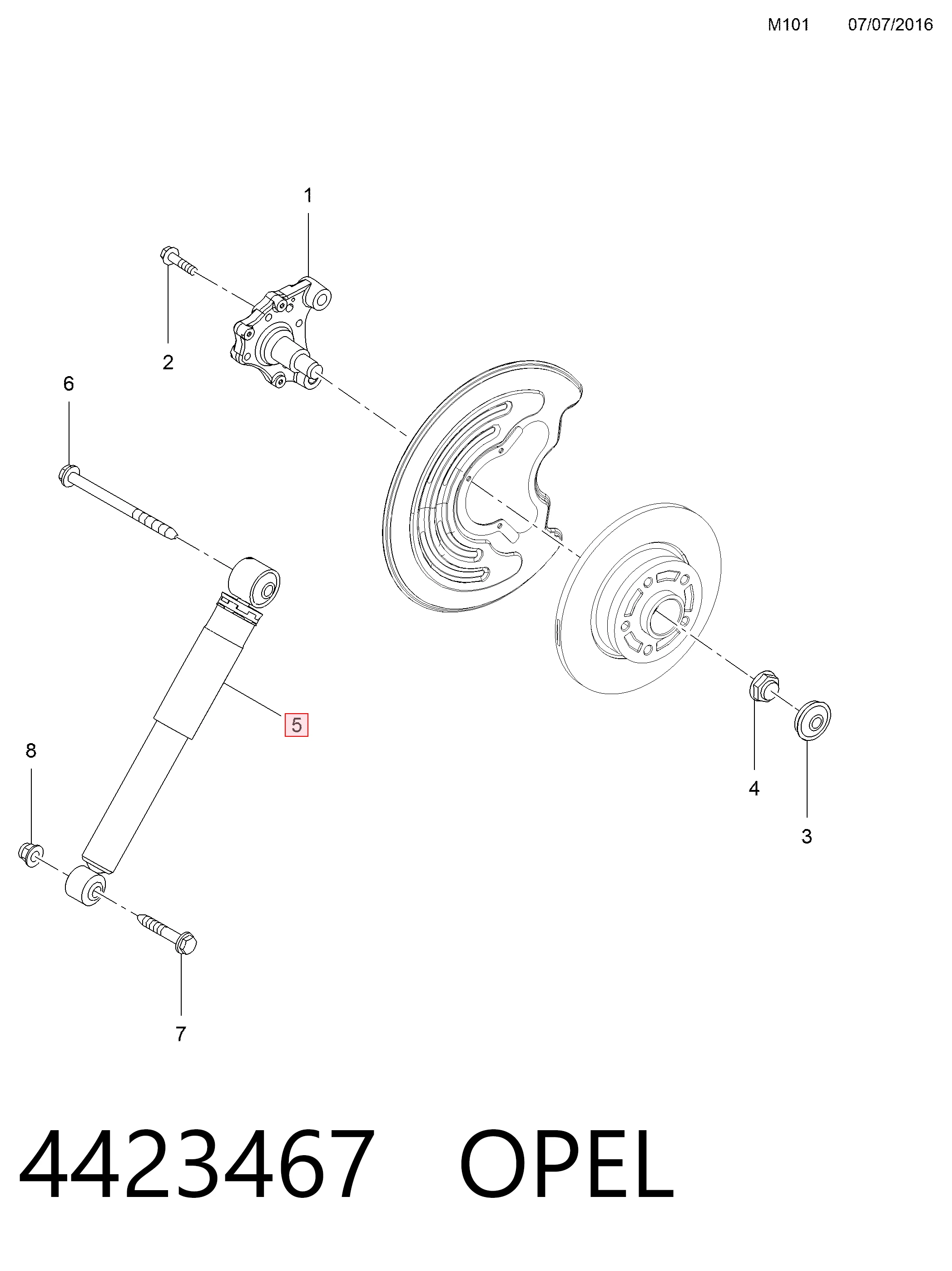 Амортизатор задній Mando PN7330306 ціна, від 24.31 USD