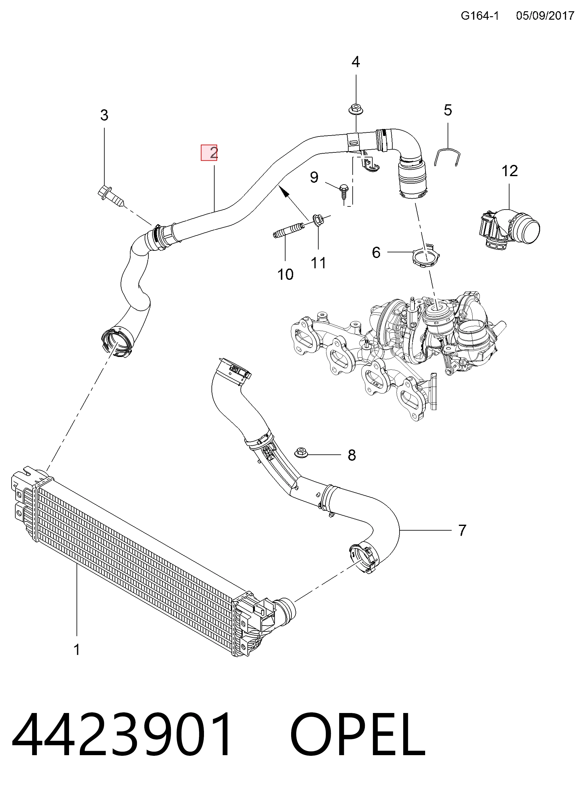 Шланг/патрубок інтеркуллера Nissan/Infiniti 144602717R