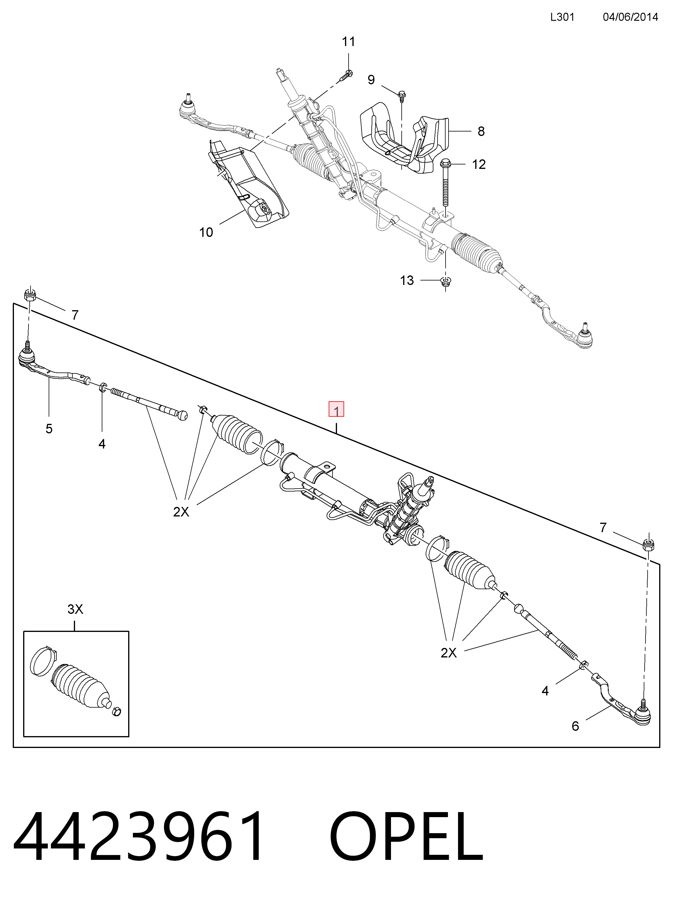 Купити 4900100Q3F Nissan/Infiniti Рульова рейка