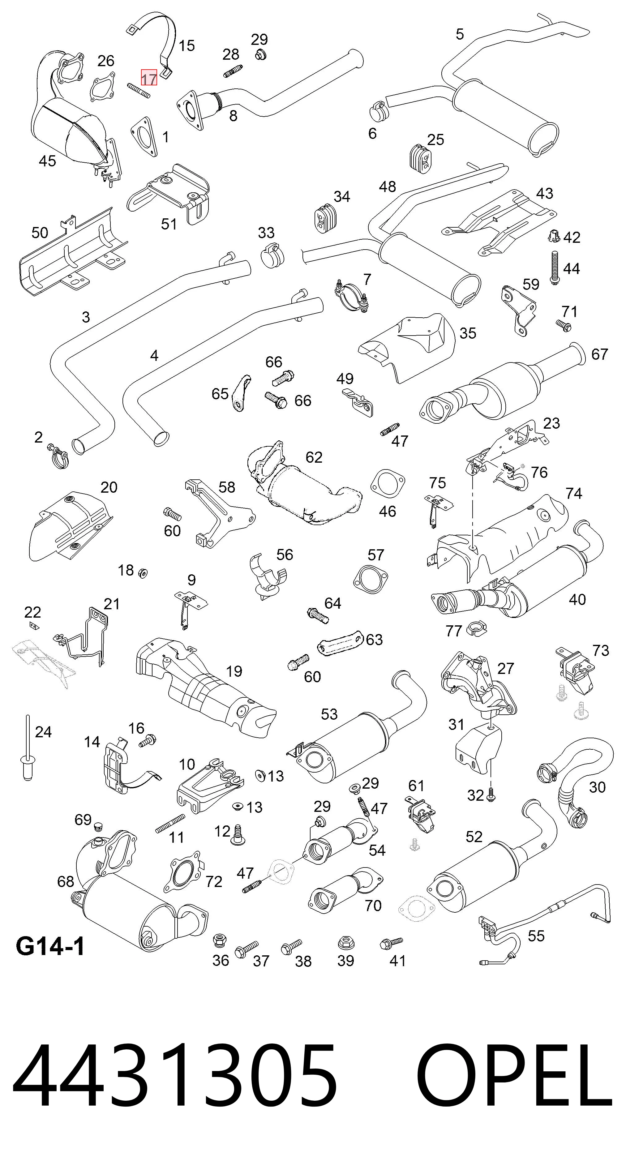 Купити 93161725 Peugeot/Citroen Шпилька випускного колектора