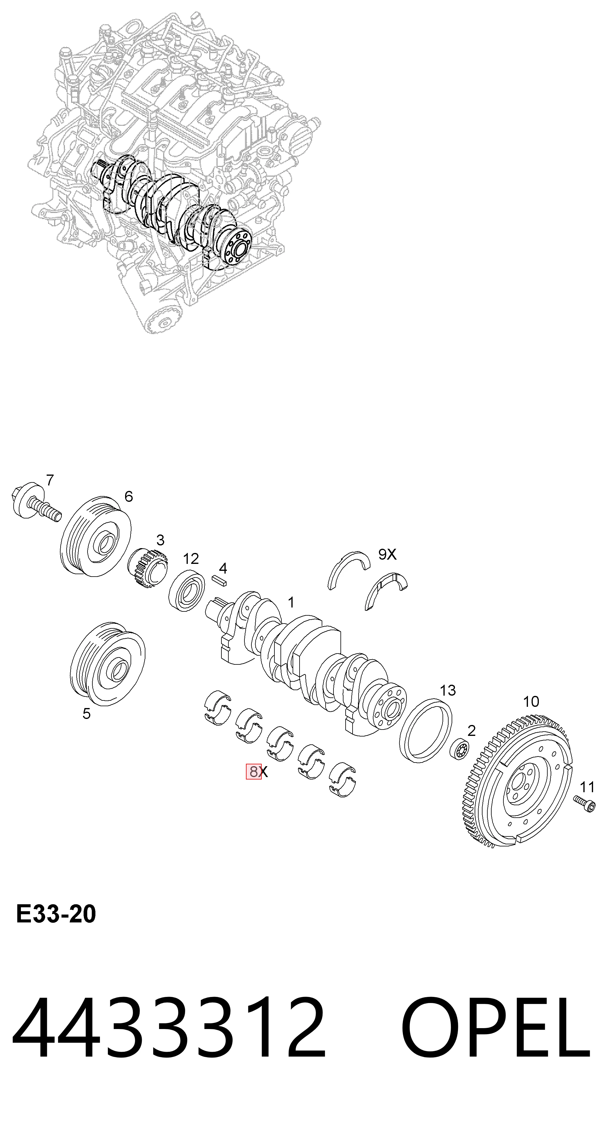 Підшипник ковзання клонували King MB5621STD