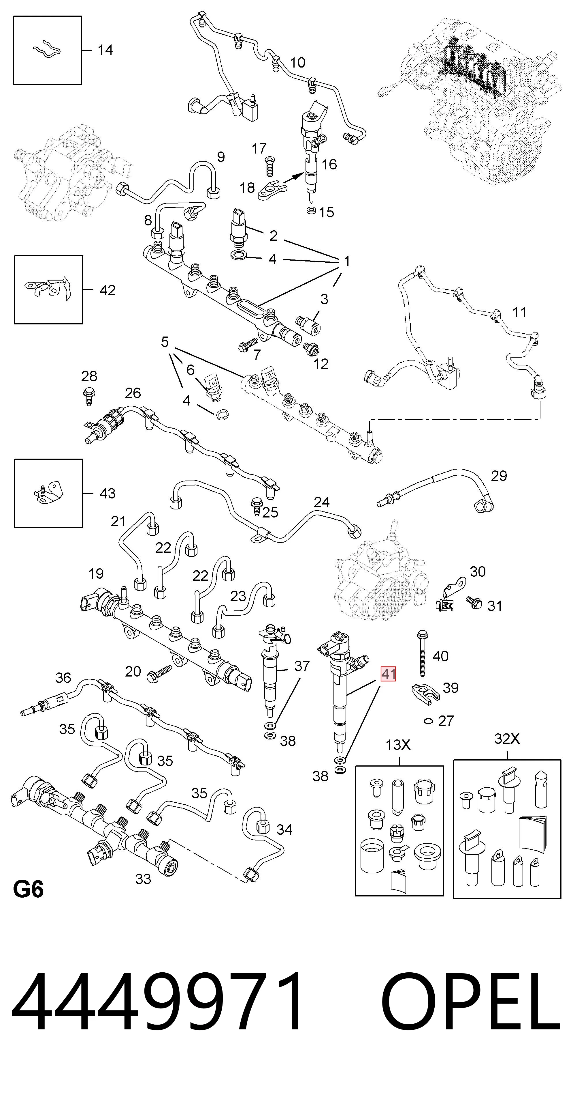 Форсунка паливна Opel 93198683 ціна, від 262.87 USD