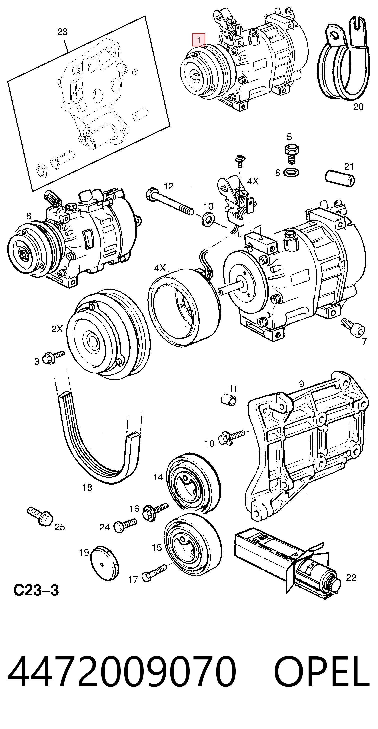 9196940 General Motors Компресор холодоагенту