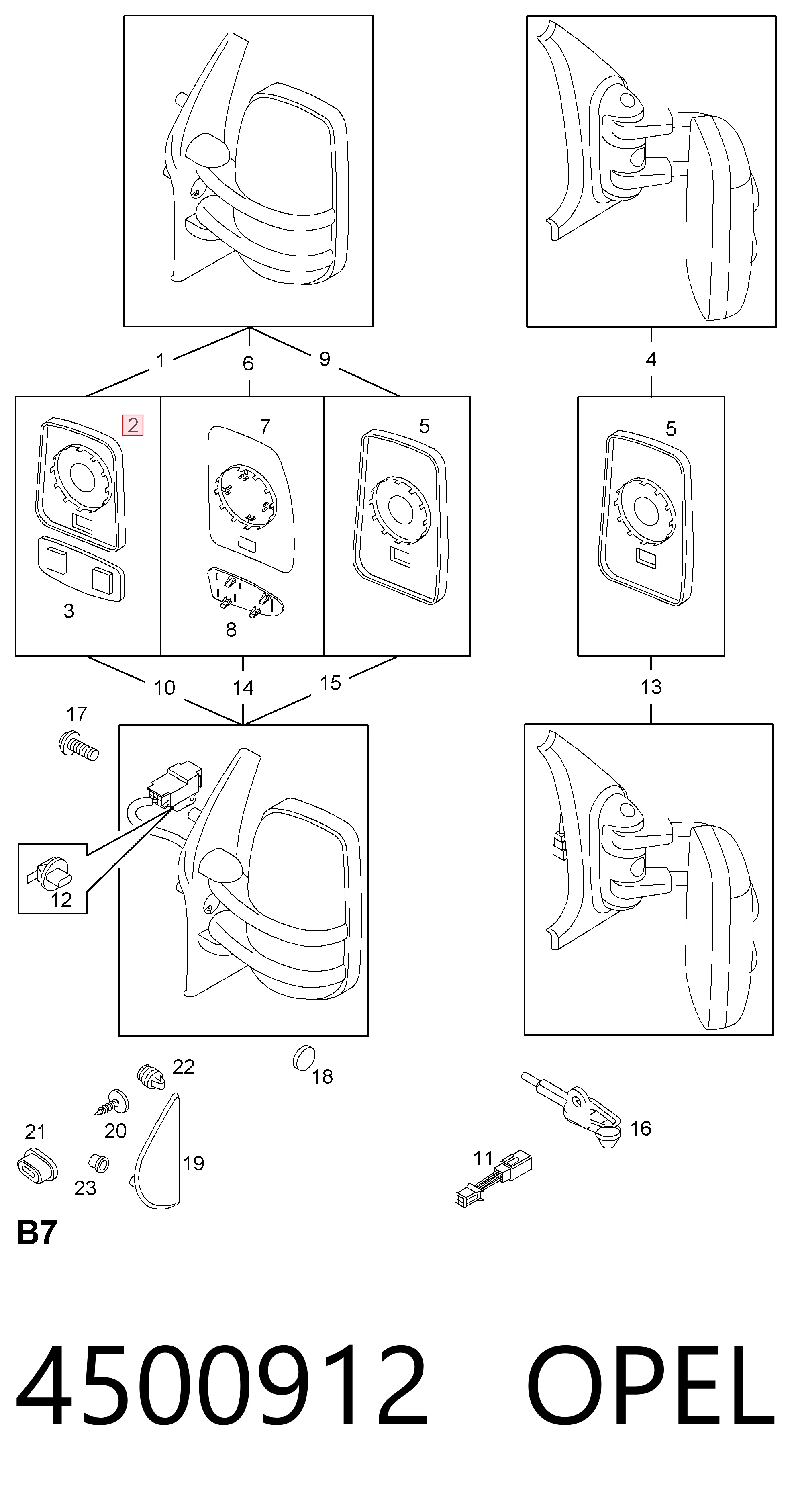 Дзеркальний елемент дзеркала заднього виду 7701039697 Nissan/Infiniti