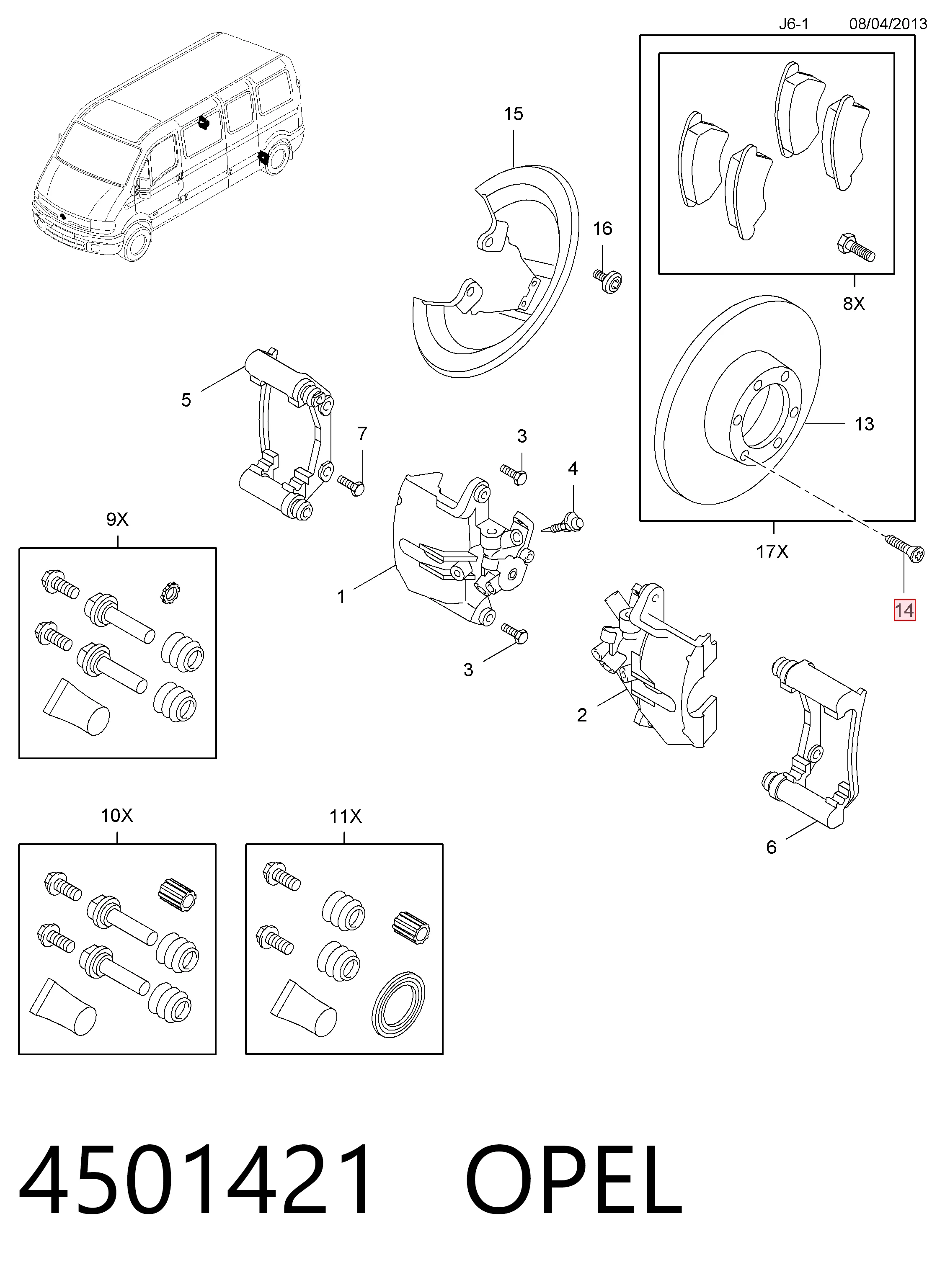 Болт гальмівного диска 93860806 Peugeot/Citroen
