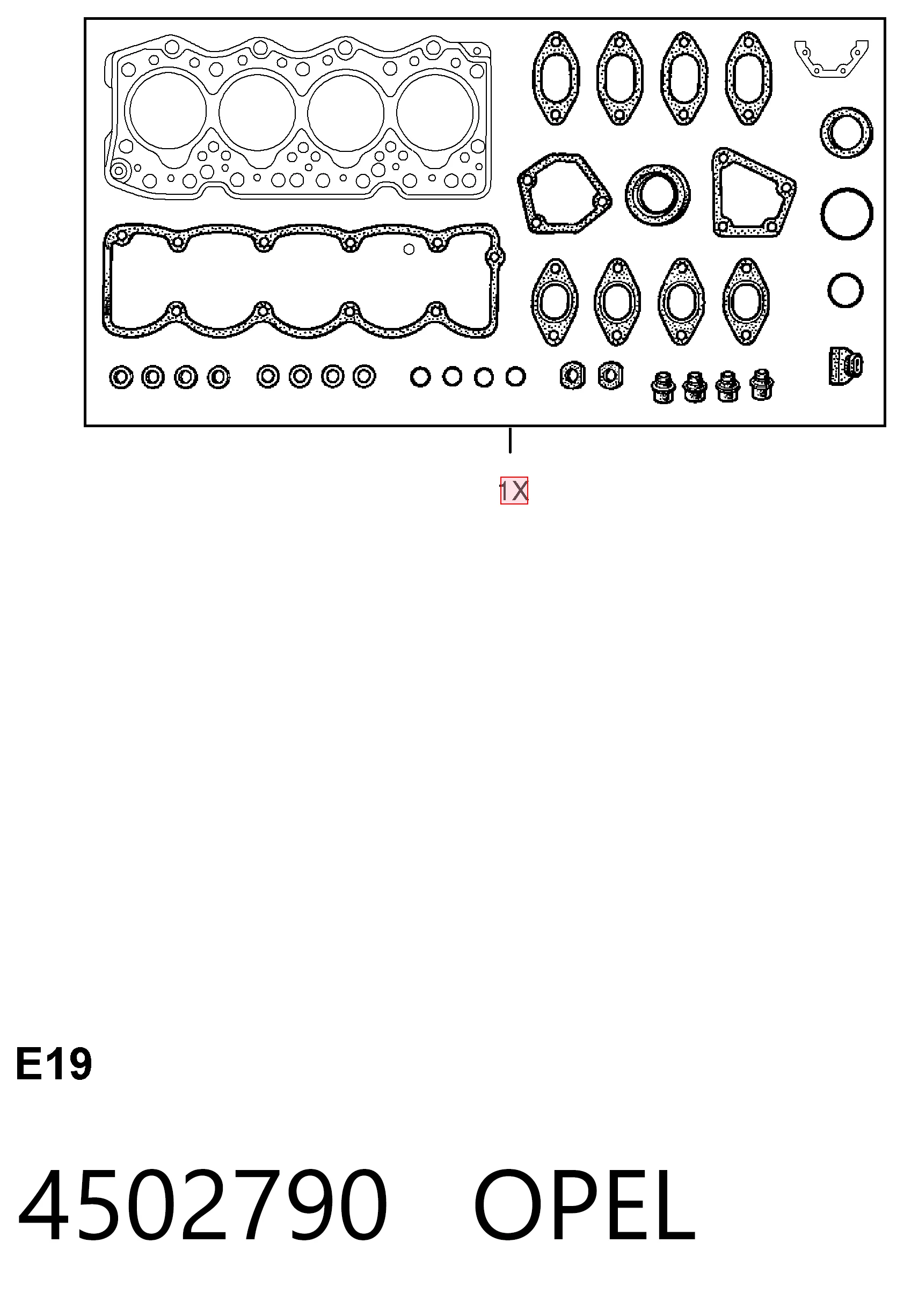 71713695 Fiat/Alfa/Lancia Комплект прокладок двигуна, верхній