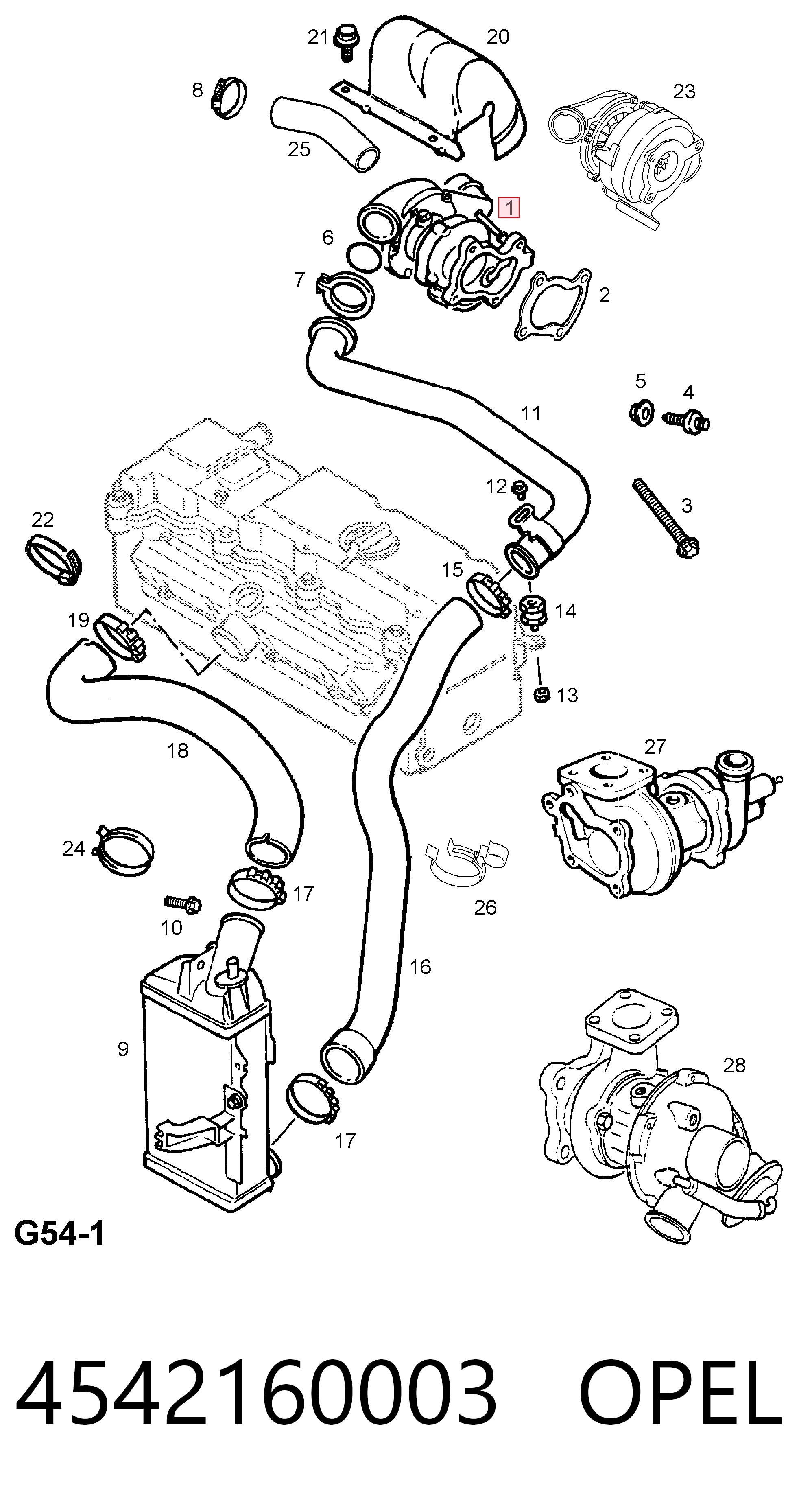 4542160003 Opel Турбонаддув
