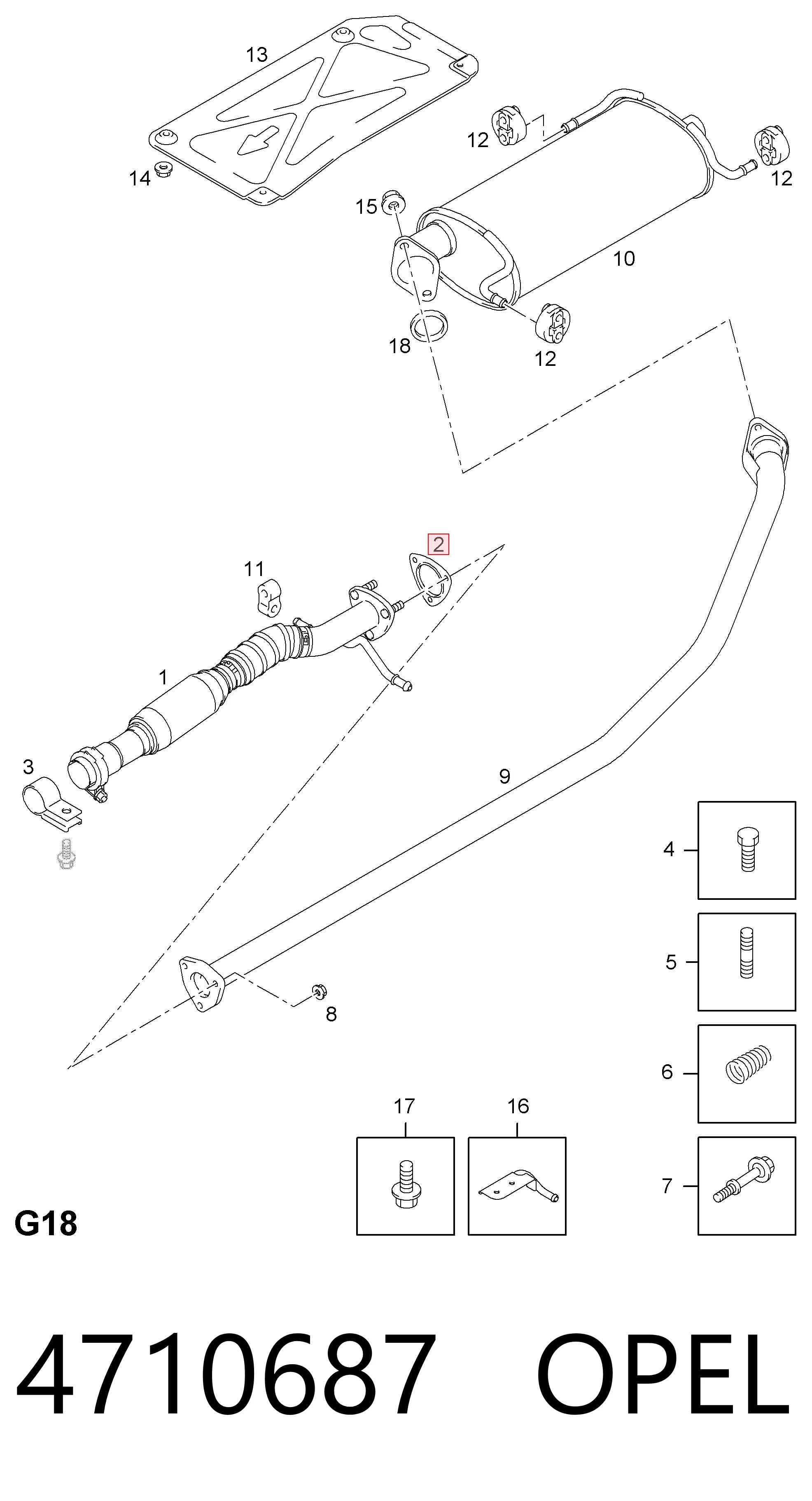 Прокладка глушника 55350954 Peugeot/Citroen