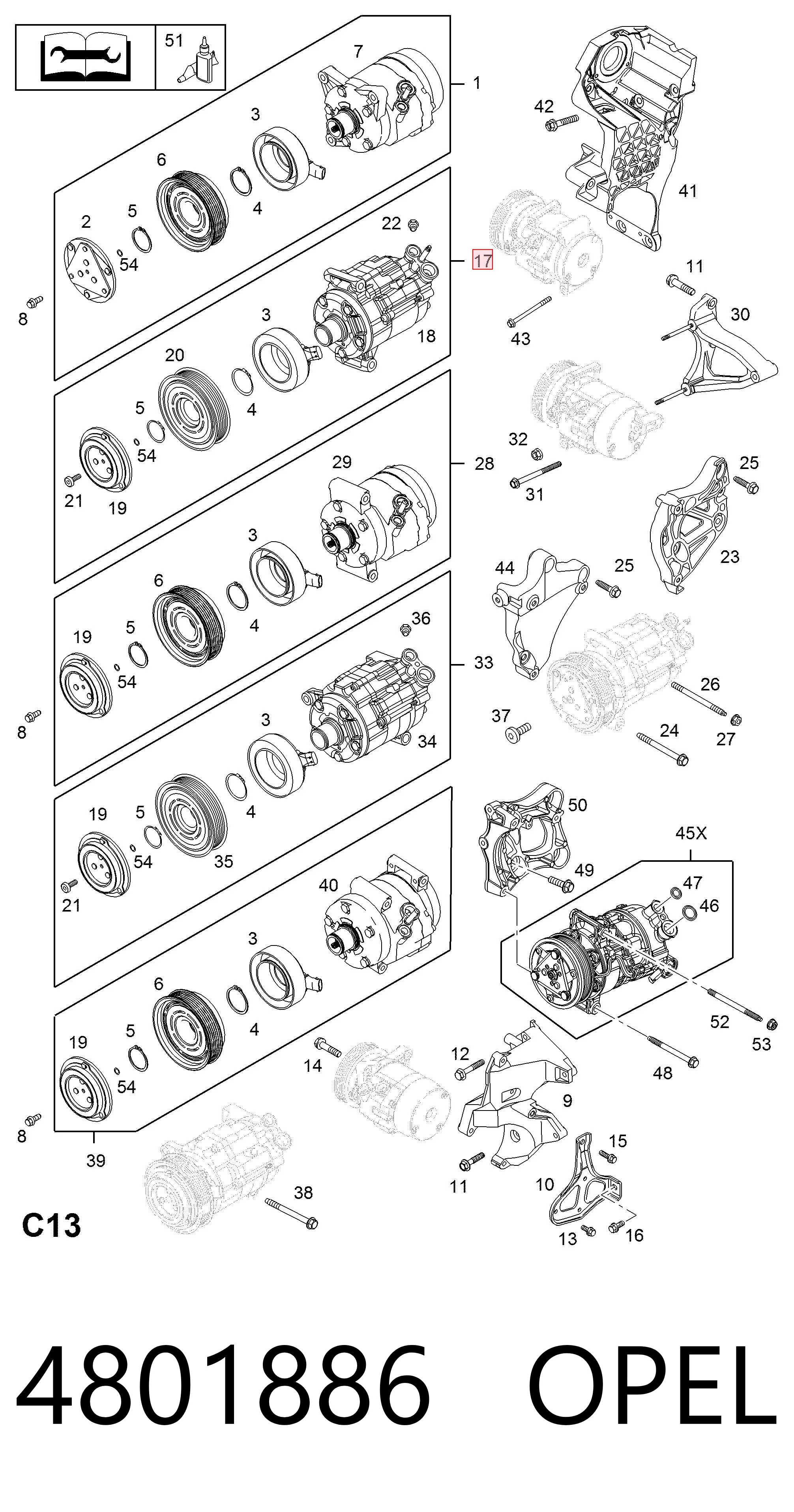 Компресор системи кондиціювання Chrysler 55111401AF ціна, від 126.69 USD