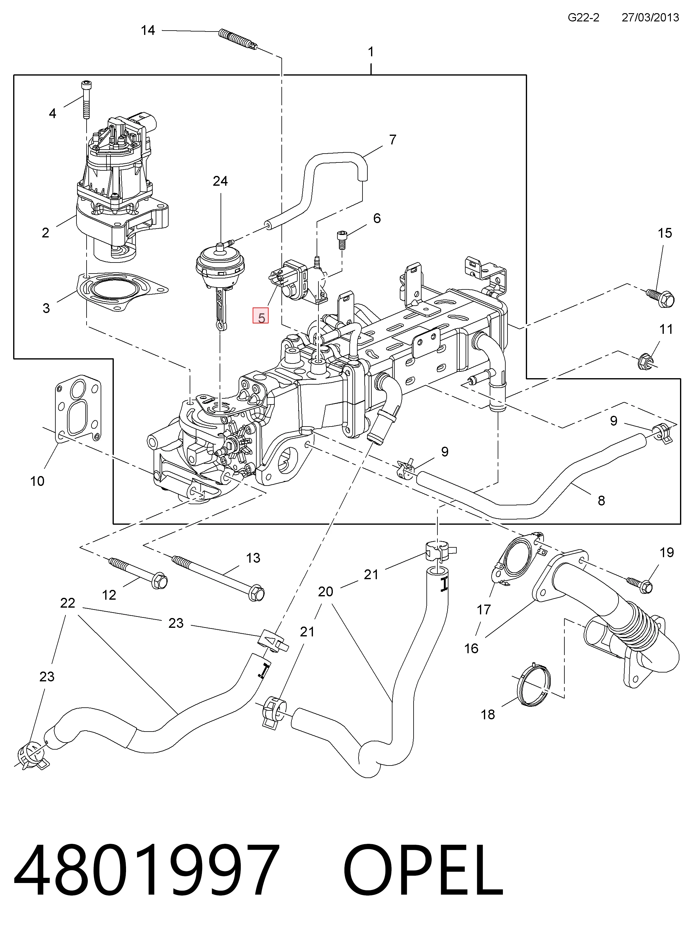Клапан перетворювач тиску наддуву (соленоїд) Opel 25183381 ціна, від 24.89 USD