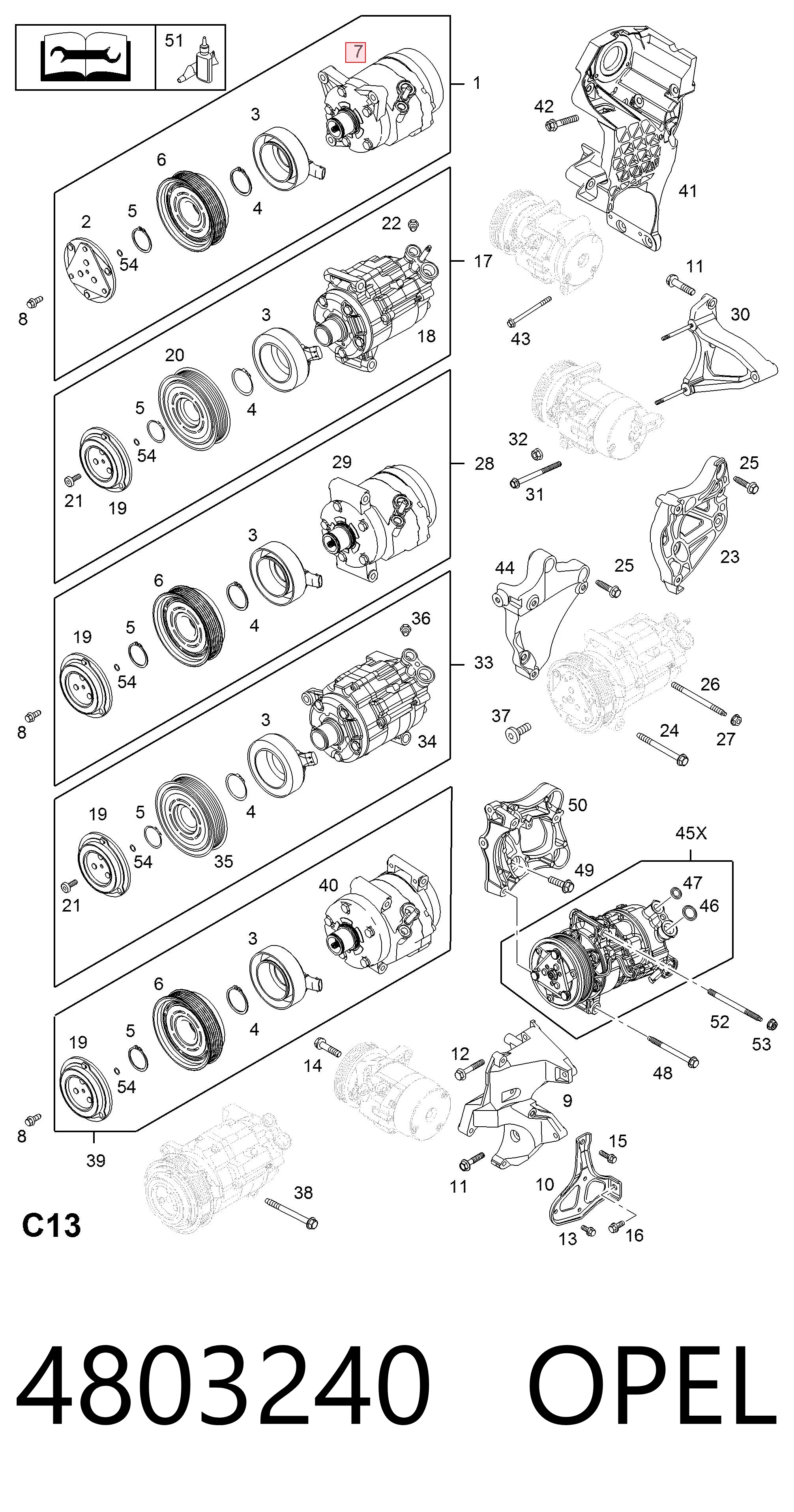 4803240 Opel Компресор холодоагенту