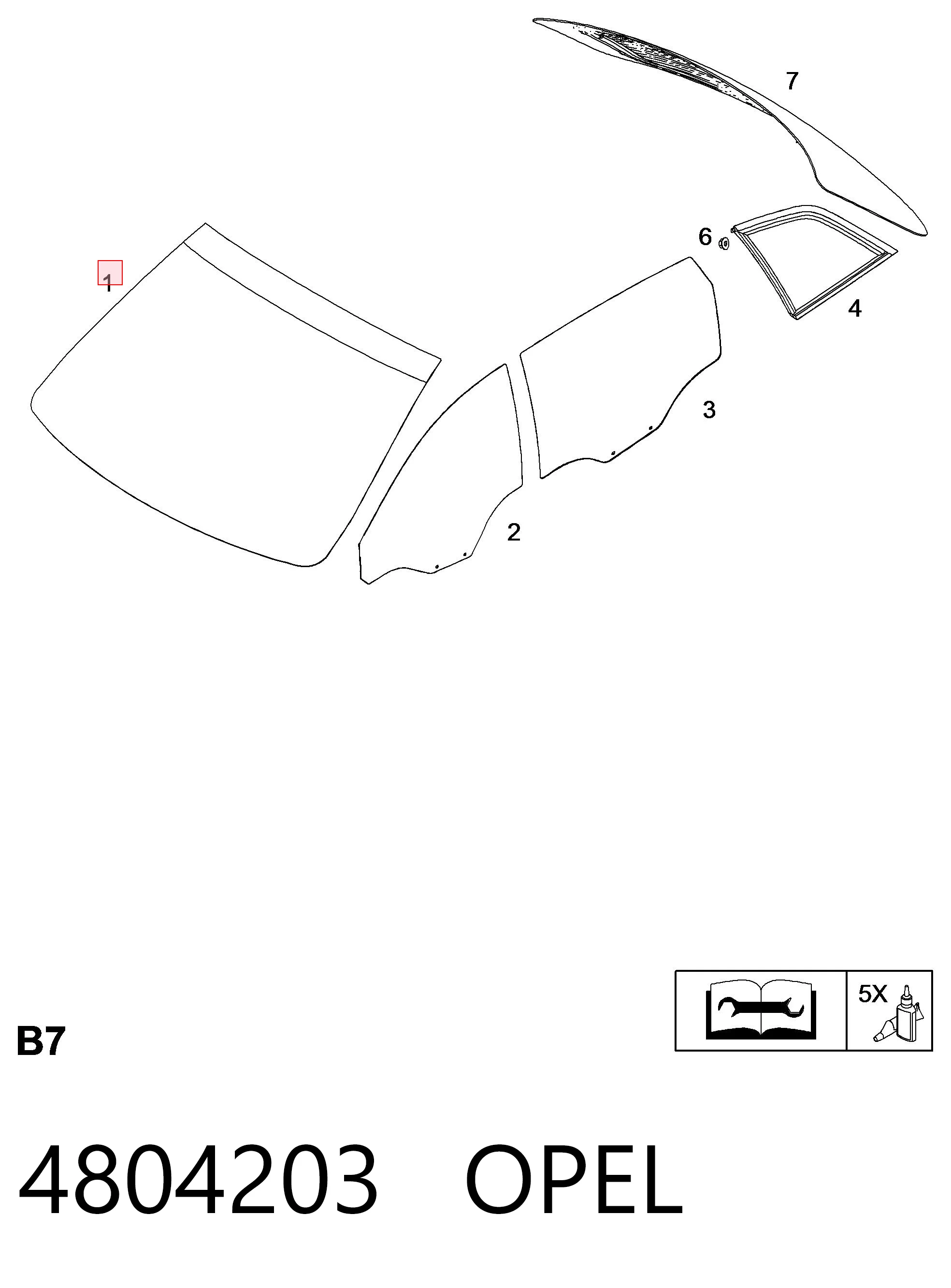 Автоскло Glaspo 3024AGNBLV ціна, від 65.73 USD