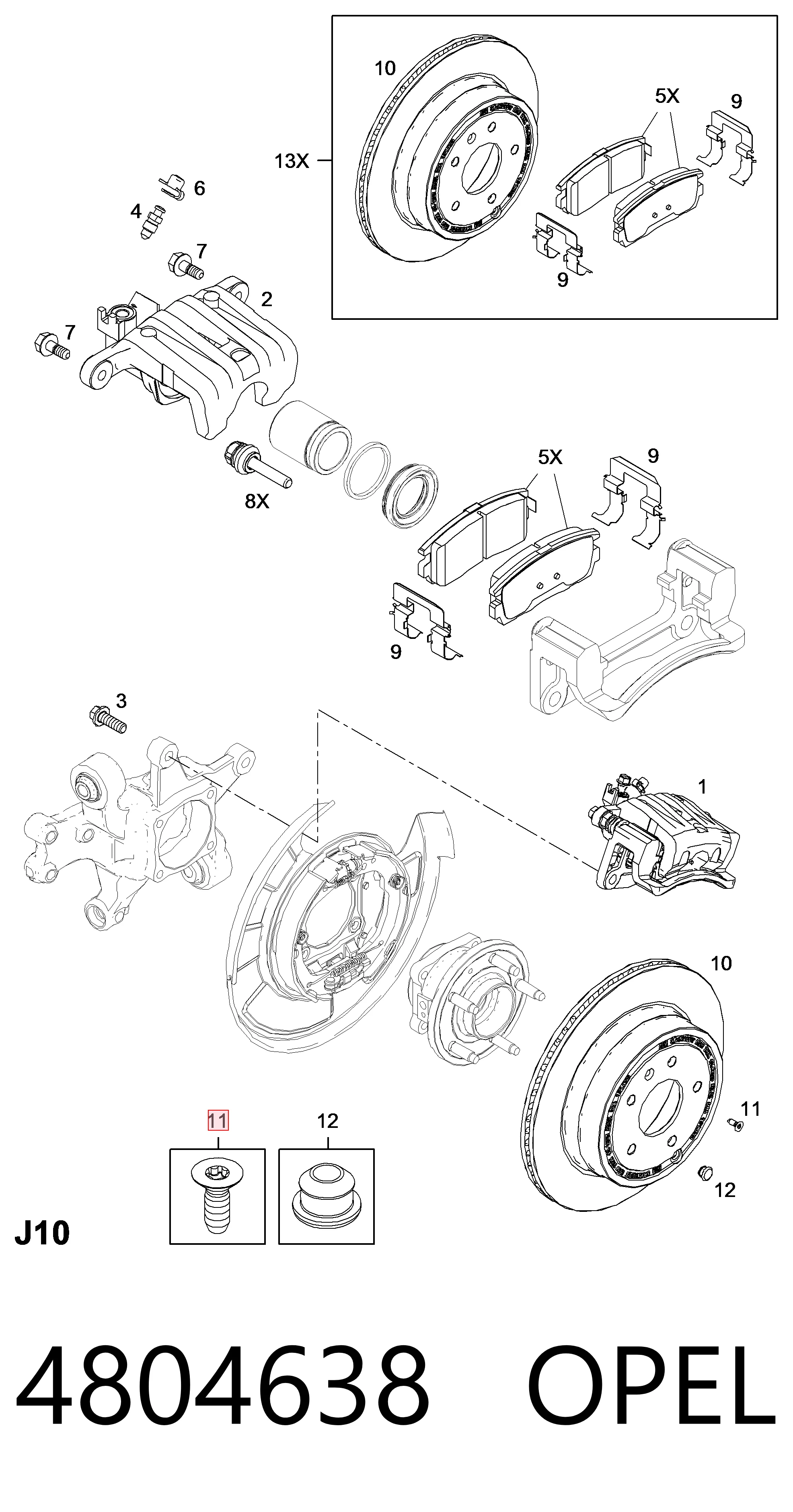 Болт/гайка кріплення 30640811 Volvo