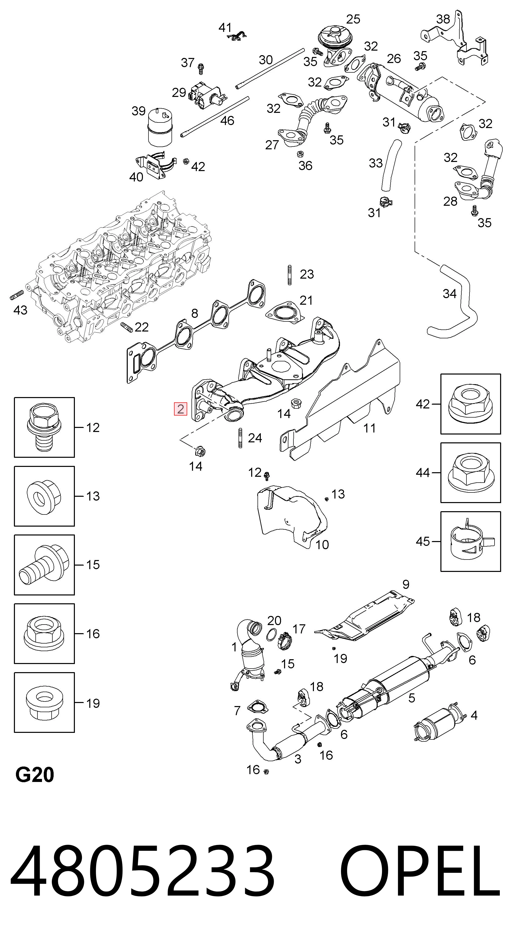 96440361 Peugeot/Citroen Система випуску газів двигуна